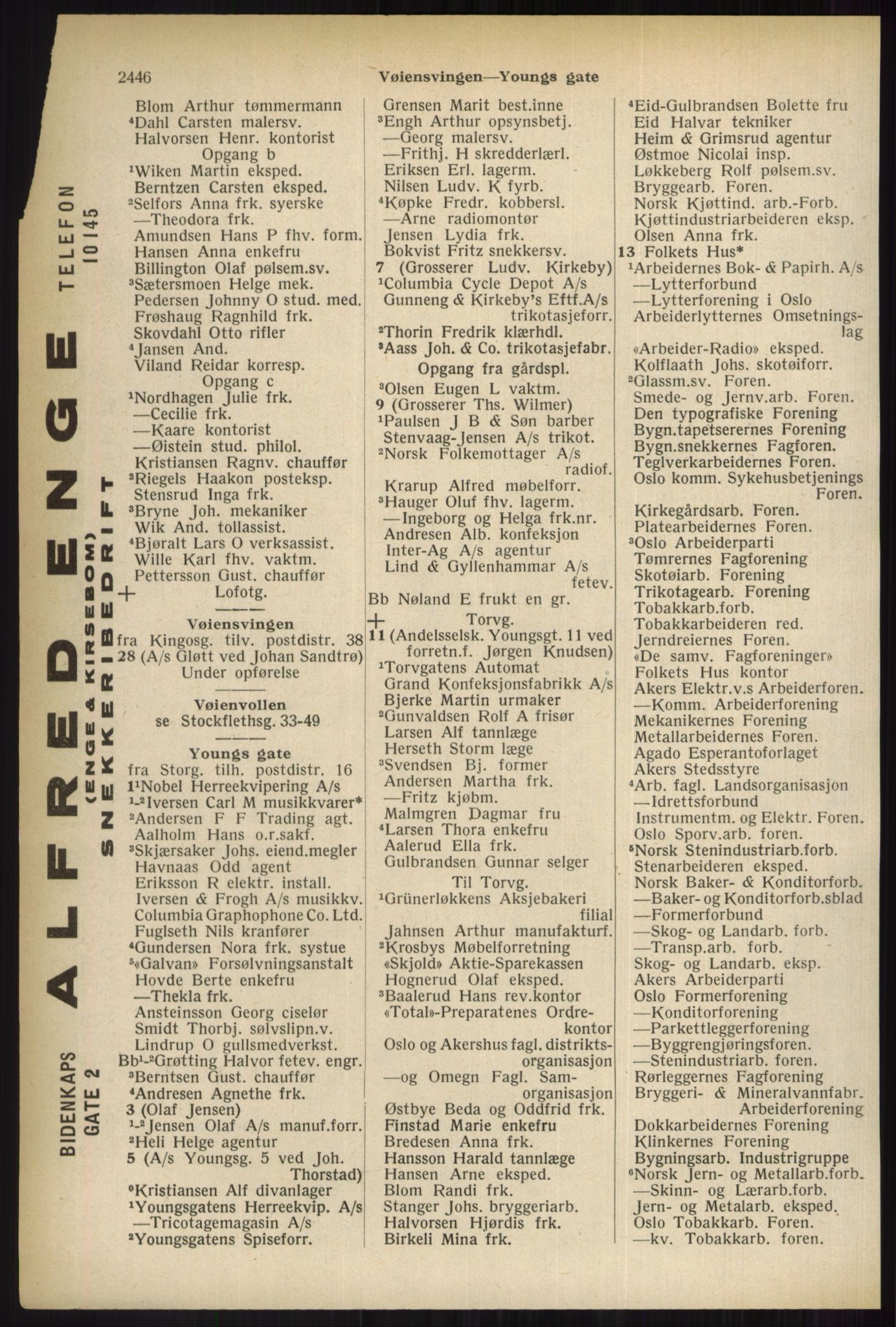 Kristiania/Oslo adressebok, PUBL/-, 1937, p. 2446