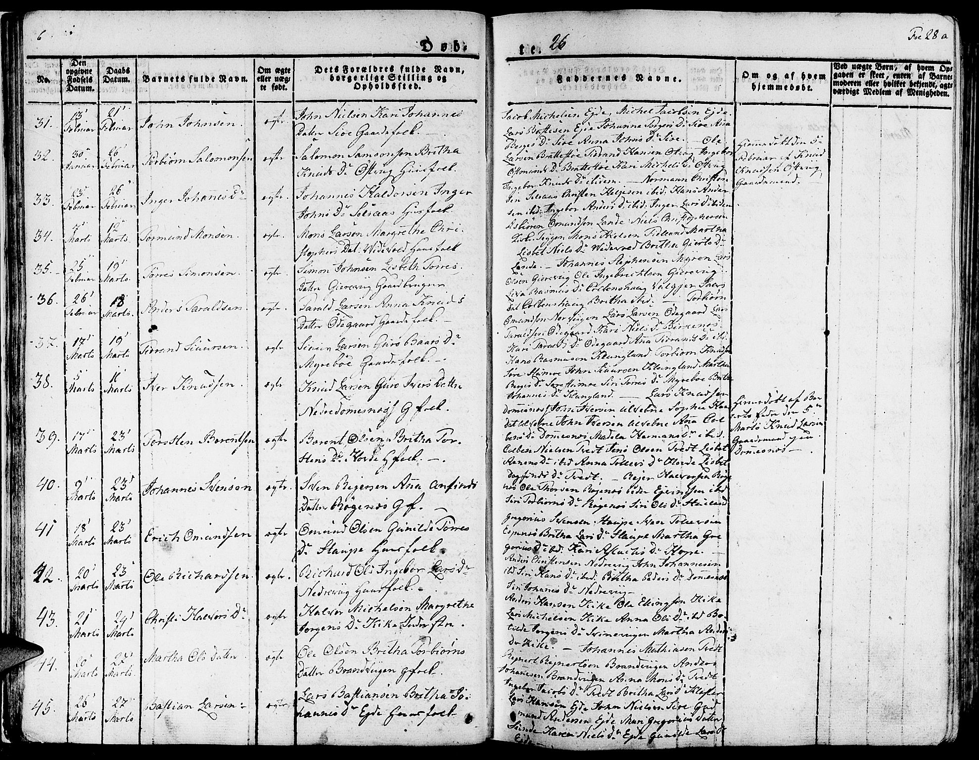 Fjelberg sokneprestembete, SAB/A-75201/H/Haa: Parish register (official) no. A 5, 1822-1834, p. 28