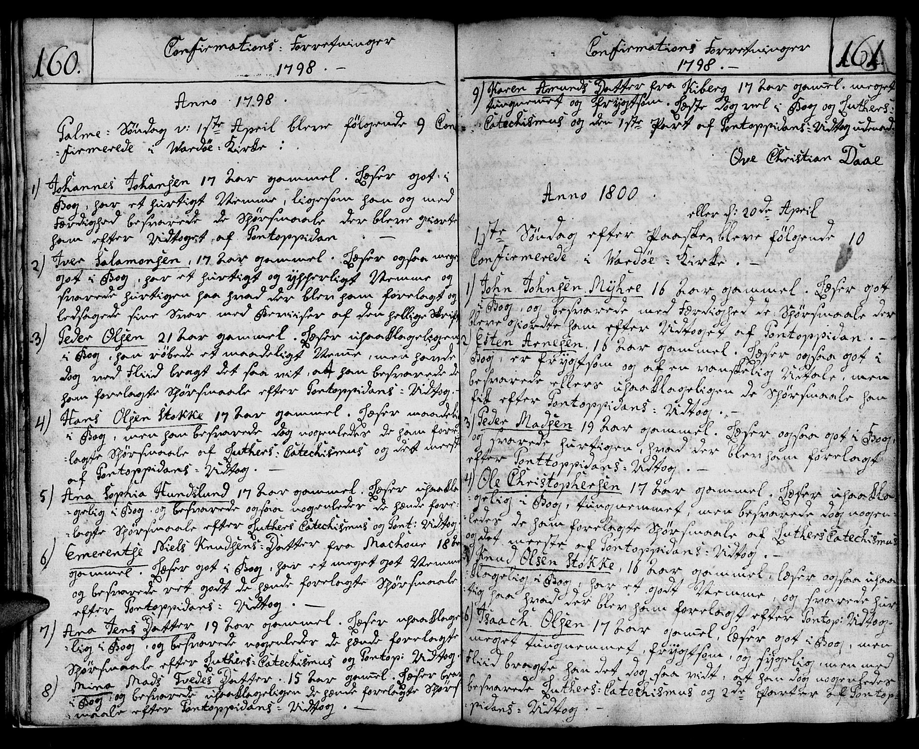 Vardø sokneprestkontor, AV/SATØ-S-1332/H/Ha/L0001kirke: Parish register (official) no. 1, 1769-1804, p. 160-161