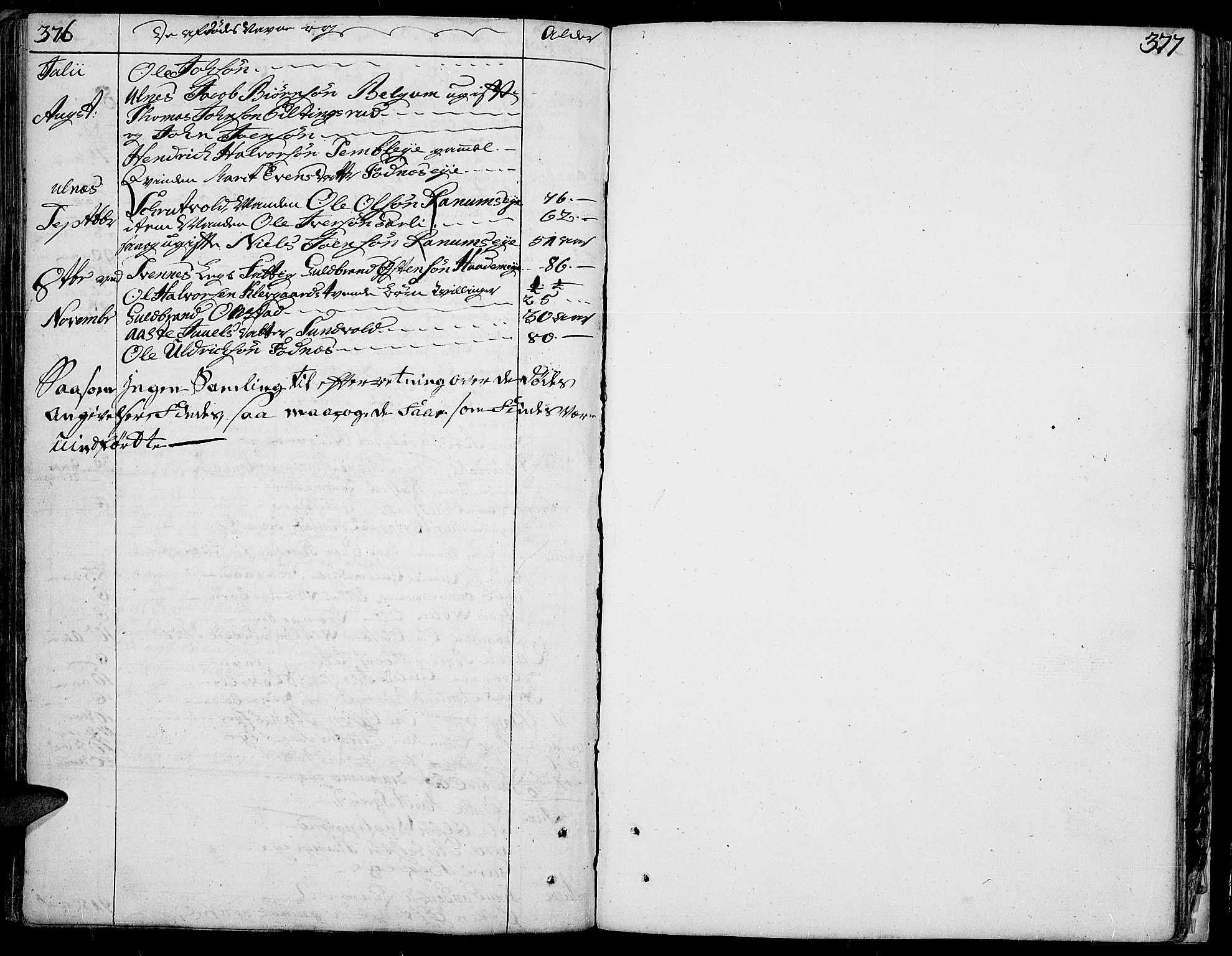 Aurdal prestekontor, SAH/PREST-126/H/Ha/Haa/L0005: Parish register (official) no. 5, 1763-1781, p. 376-377