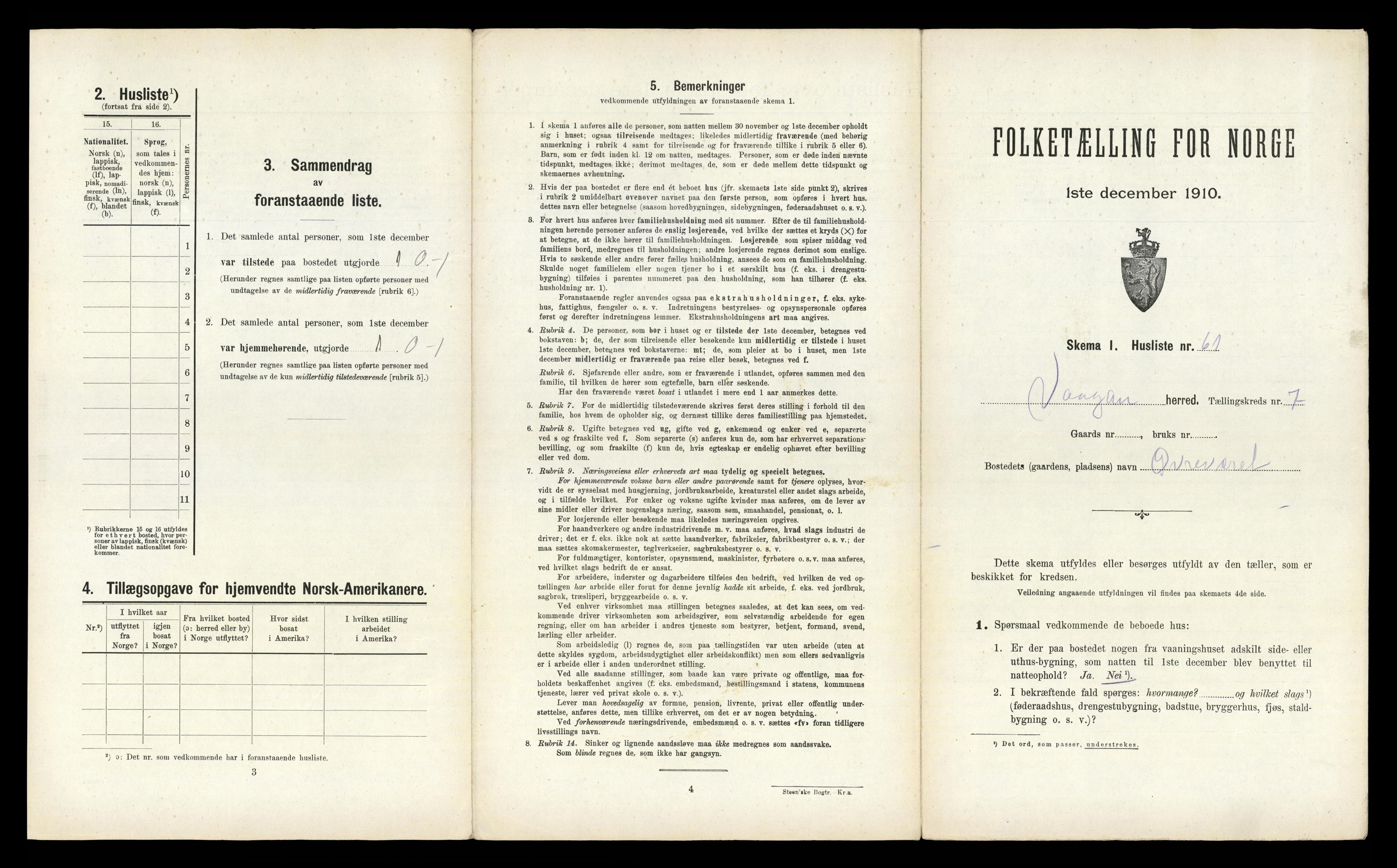 RA, 1910 census for Vågan, 1910, p. 1221