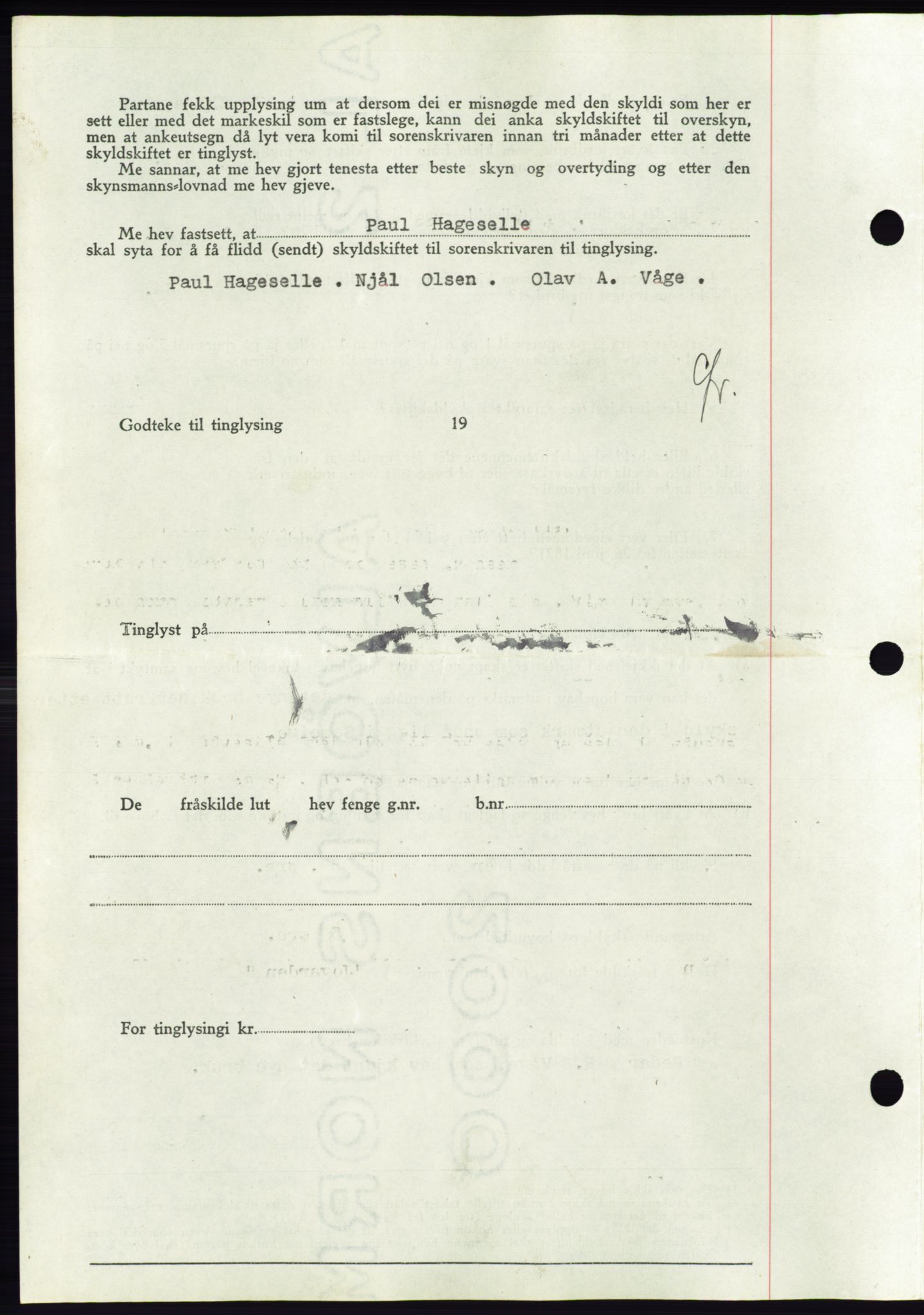 Søre Sunnmøre sorenskriveri, AV/SAT-A-4122/1/2/2C/L0066: Mortgage book no. 60, 1938-1938, Diary no: : 1108/1938