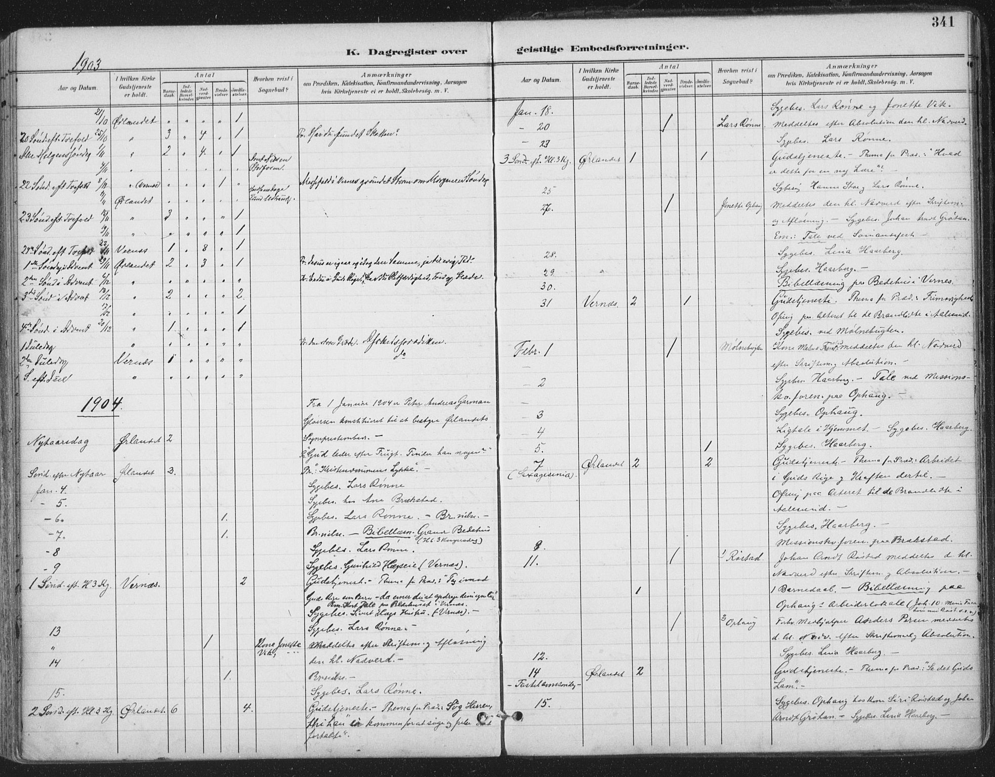 Ministerialprotokoller, klokkerbøker og fødselsregistre - Sør-Trøndelag, SAT/A-1456/659/L0743: Parish register (official) no. 659A13, 1893-1910, p. 341
