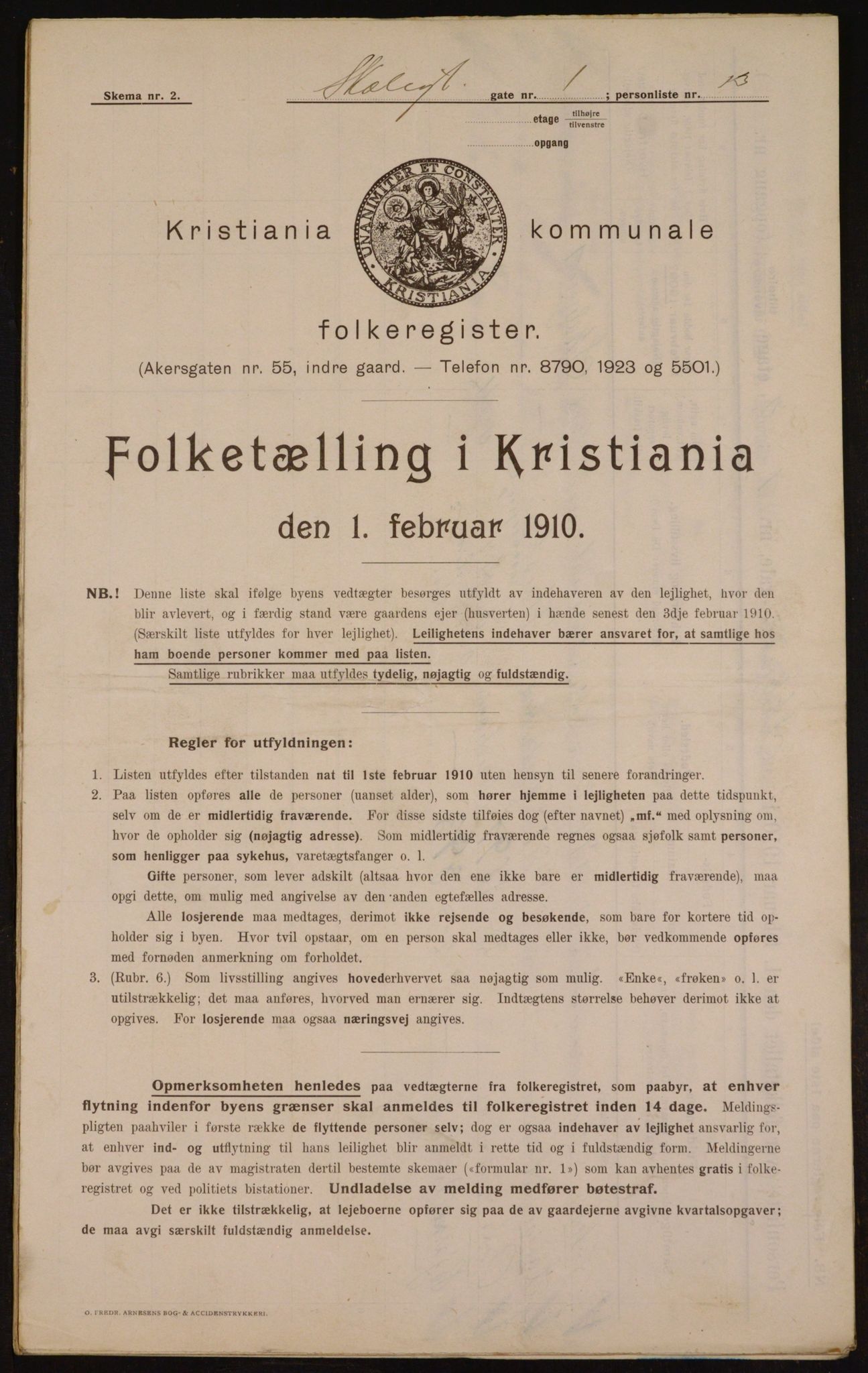 OBA, Municipal Census 1910 for Kristiania, 1910, p. 91752