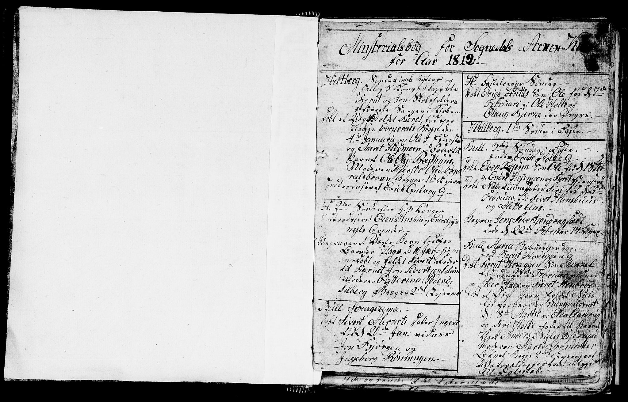 Ministerialprotokoller, klokkerbøker og fødselsregistre - Sør-Trøndelag, SAT/A-1456/689/L1042: Parish register (copy) no. 689C01, 1812-1841, p. 0-1