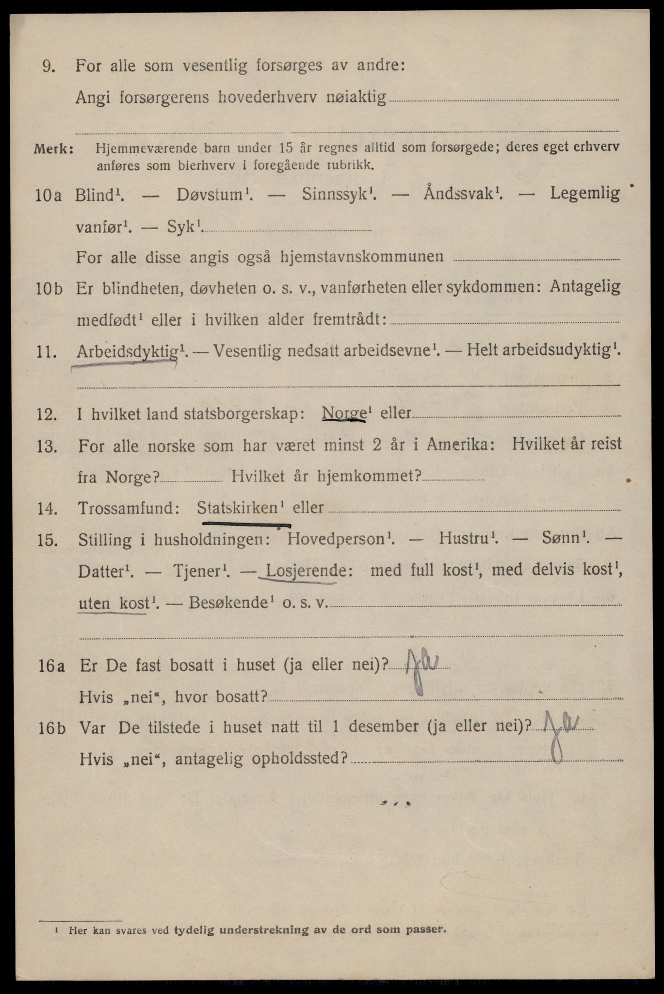 SAST, 1920 census for Stavanger, 1920, p. 95625