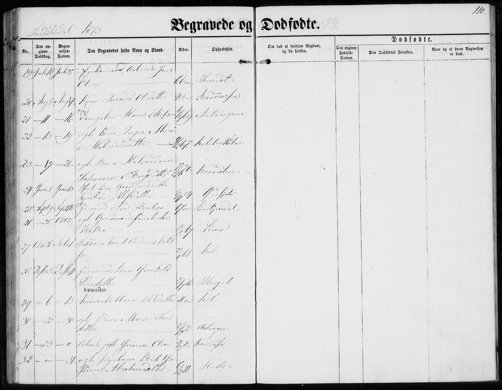 Sannidal kirkebøker, AV/SAKO-A-296/F/Fa/L0012: Parish register (official) no. 12, 1860-1873, p. 110