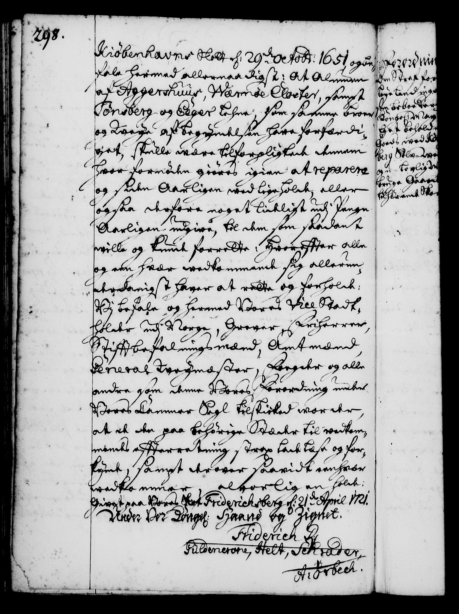 Rentekammeret, Kammerkanselliet, AV/RA-EA-3111/G/Gg/Gga/L0001: Norsk ekspedisjonsprotokoll med register (merket RK 53.1), 1720-1723, p. 298