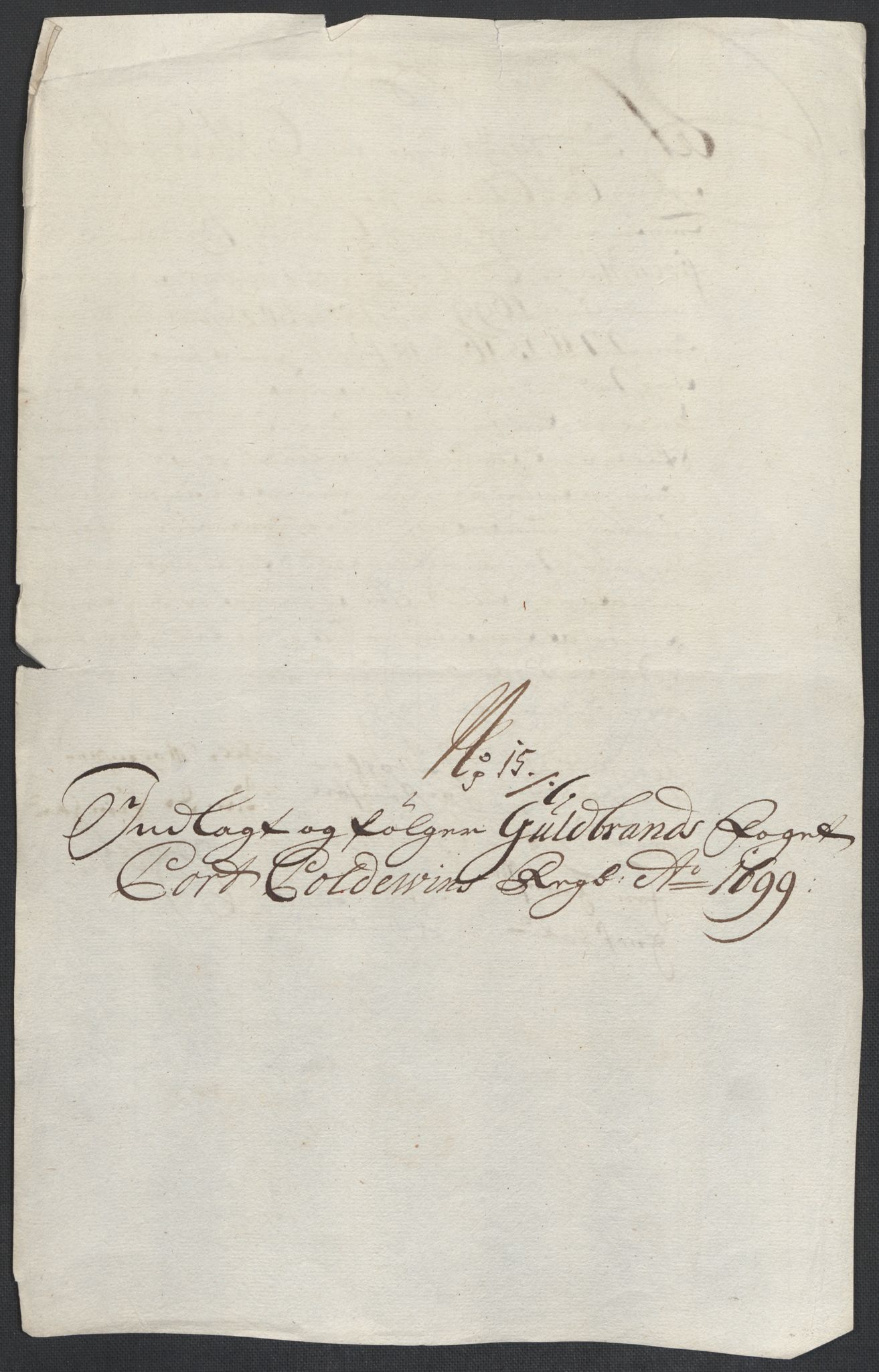 Rentekammeret inntil 1814, Reviderte regnskaper, Fogderegnskap, RA/EA-4092/R17/L1172: Fogderegnskap Gudbrandsdal, 1699, p. 193