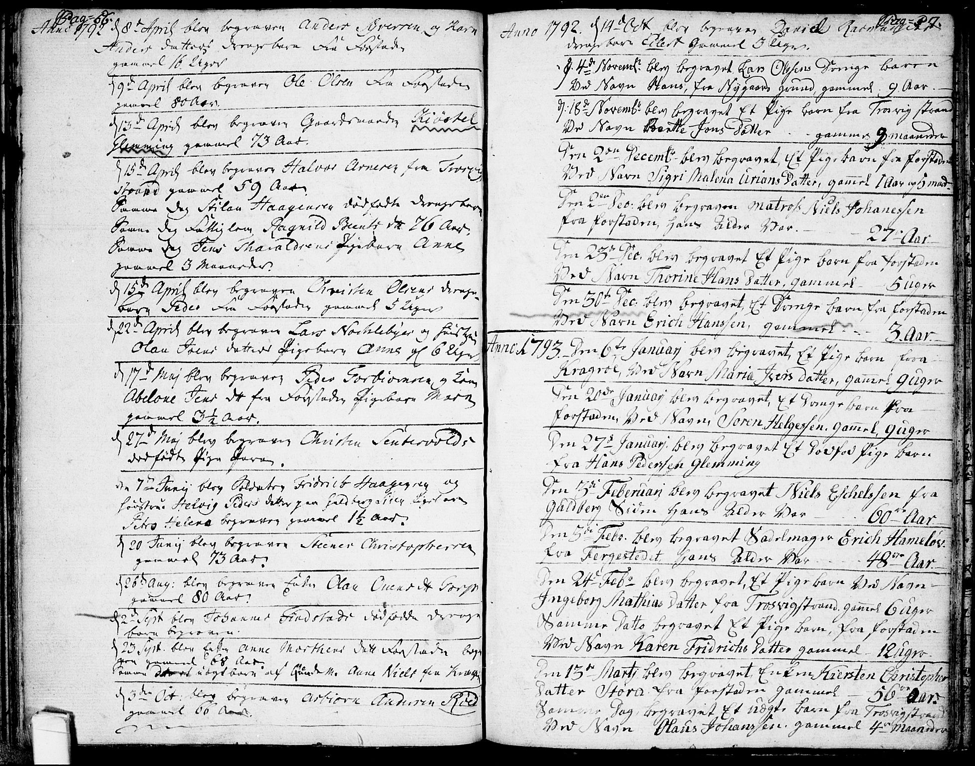 Glemmen prestekontor Kirkebøker, AV/SAO-A-10908/F/Fa/L0002: Parish register (official) no. 2, 1771-1803, p. 56-57