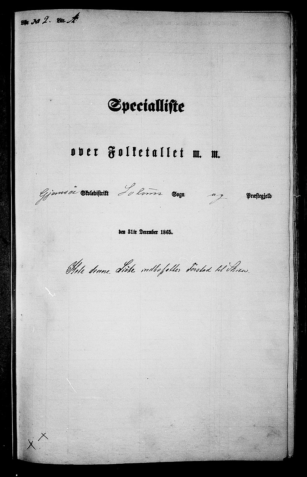 RA, 1865 census for Solum, 1865, p. 47