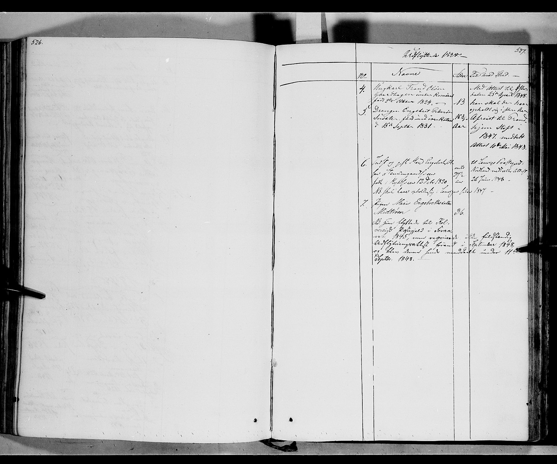 Ringebu prestekontor, SAH/PREST-082/H/Ha/Haa/L0005: Parish register (official) no. 5, 1839-1848, p. 526-527
