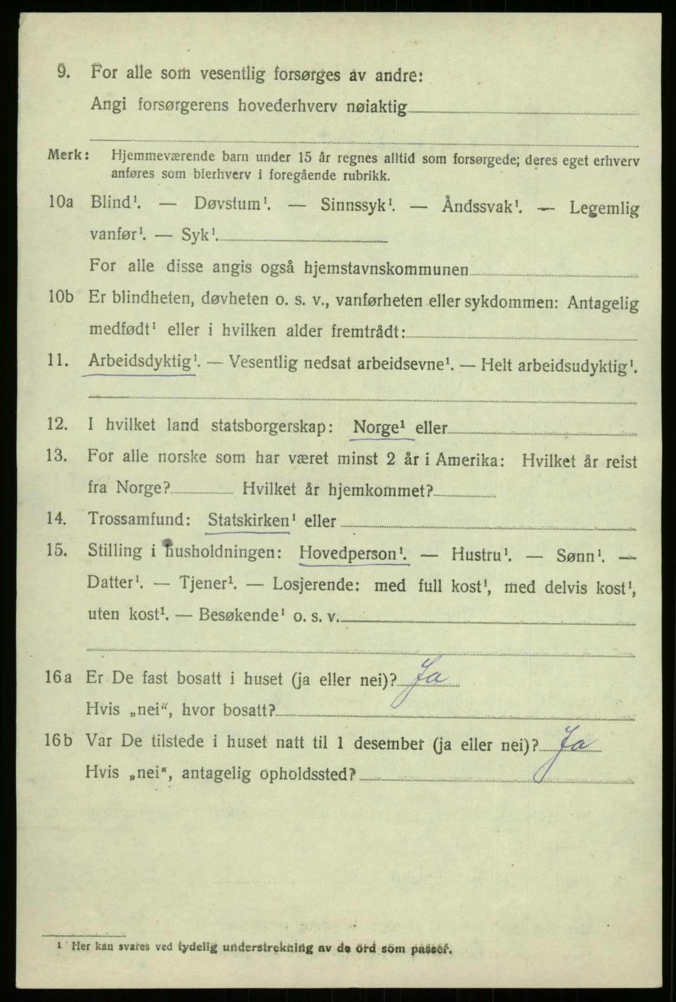 SAB, 1920 census for Sogndal, 1920, p. 6066