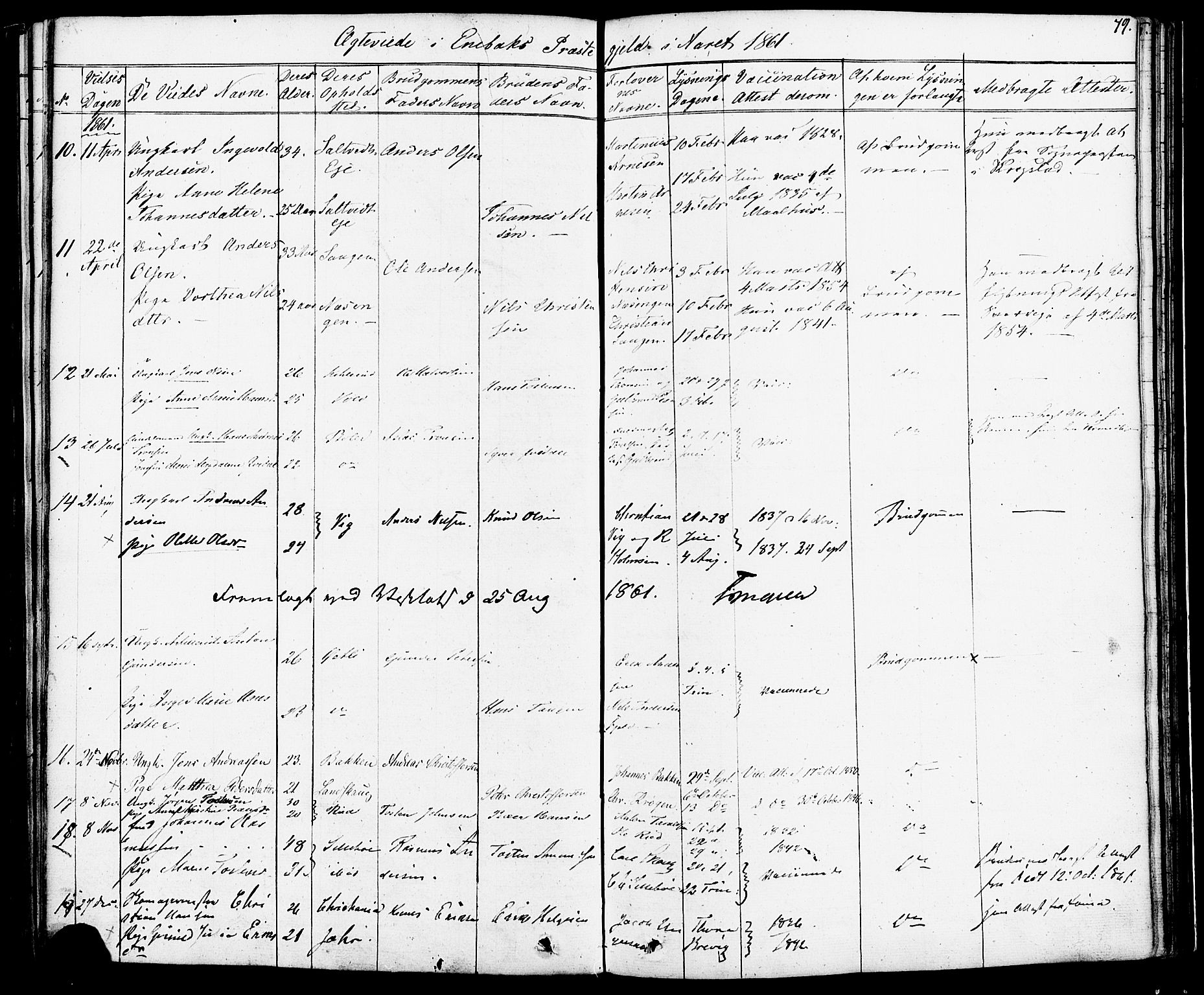 Enebakk prestekontor Kirkebøker, SAO/A-10171c/F/Fa/L0012: Parish register (official) no. I 12, 1832-1882, p. 79