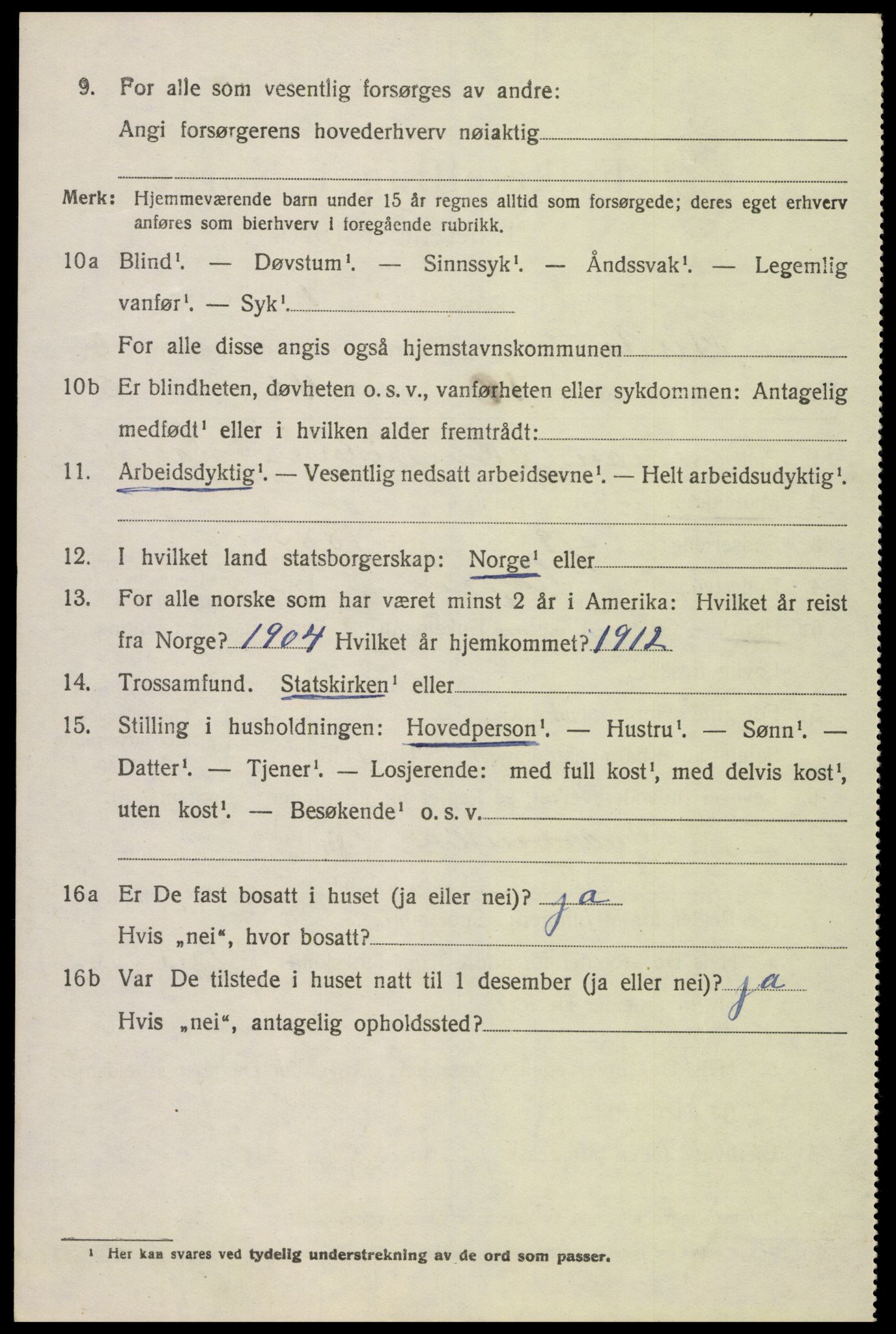 SAK, 1920 census for Austad, 1920, p. 1948