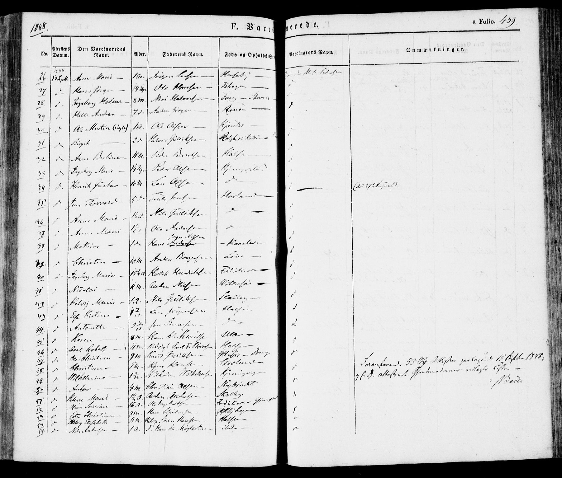 Tjølling kirkebøker, AV/SAKO-A-60/F/Fa/L0006: Parish register (official) no. 6, 1835-1859, p. 459