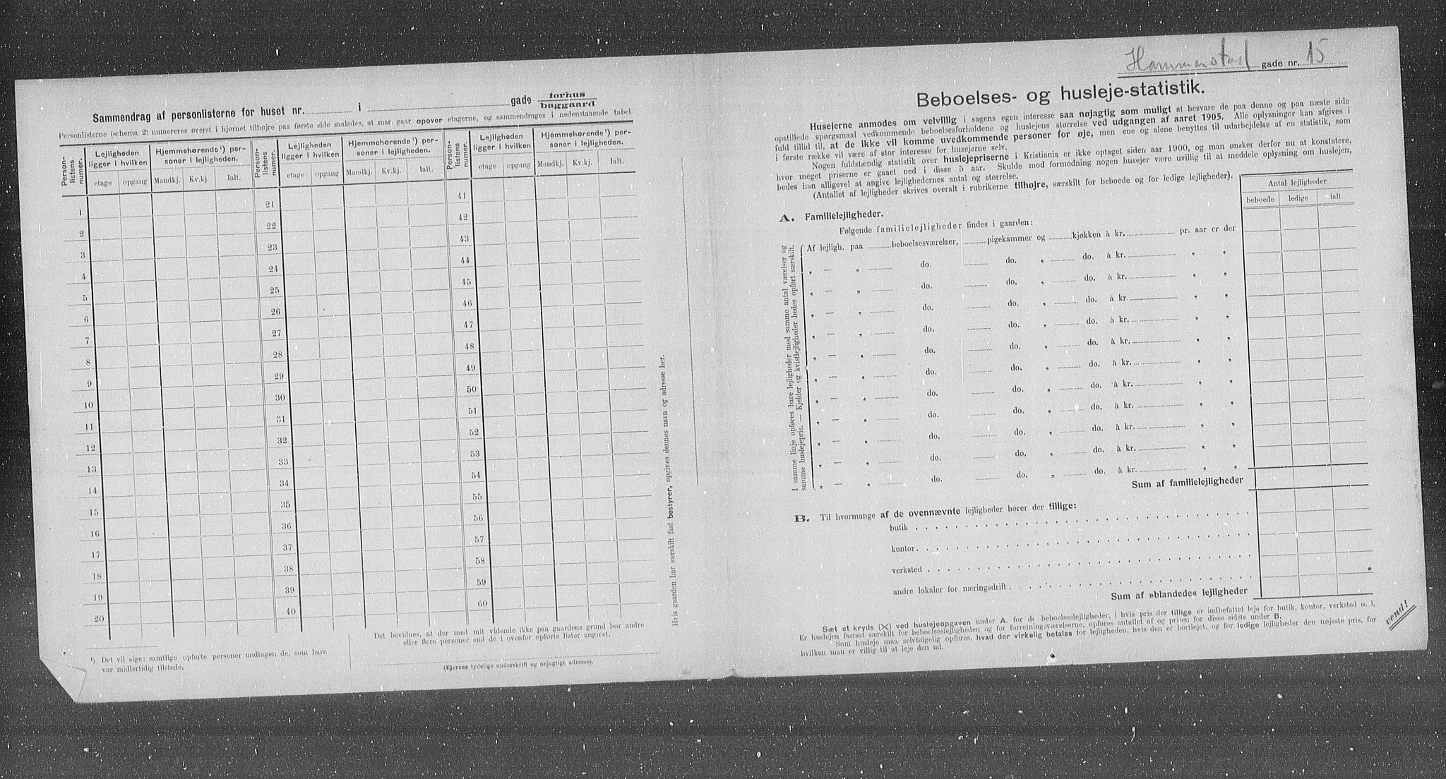 OBA, Municipal Census 1905 for Kristiania, 1905, p. 17858