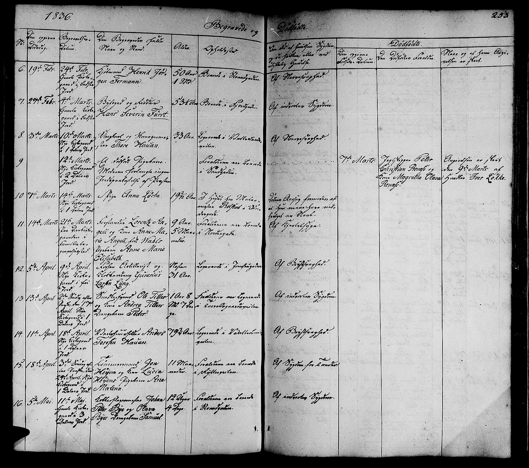 Ministerialprotokoller, klokkerbøker og fødselsregistre - Sør-Trøndelag, SAT/A-1456/602/L0136: Parish register (copy) no. 602C04, 1833-1845, p. 253