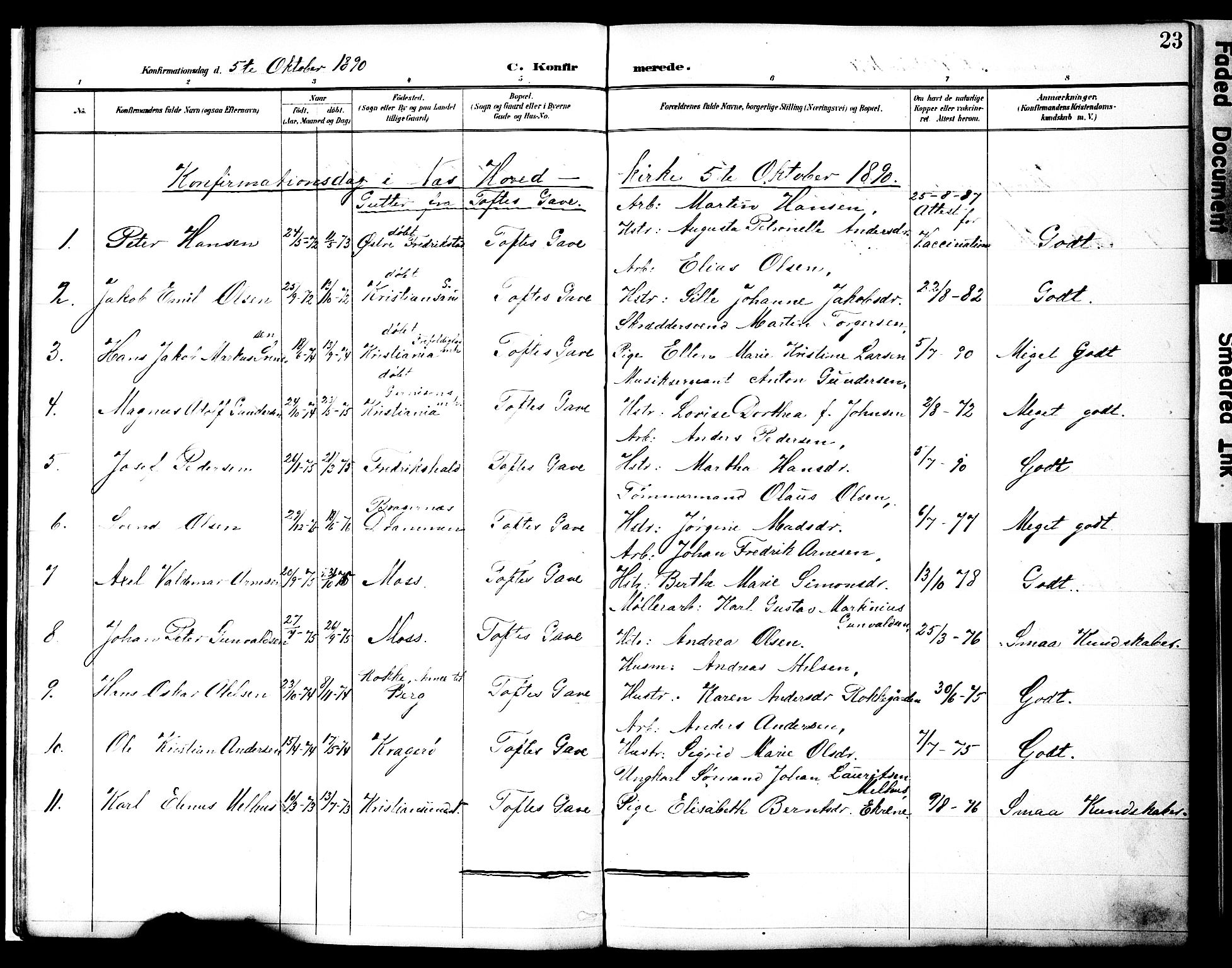 Nes prestekontor, Hedmark, AV/SAH-PREST-020/K/Ka/L0010: Parish register (official) no. 10, 1887-1905, p. 23