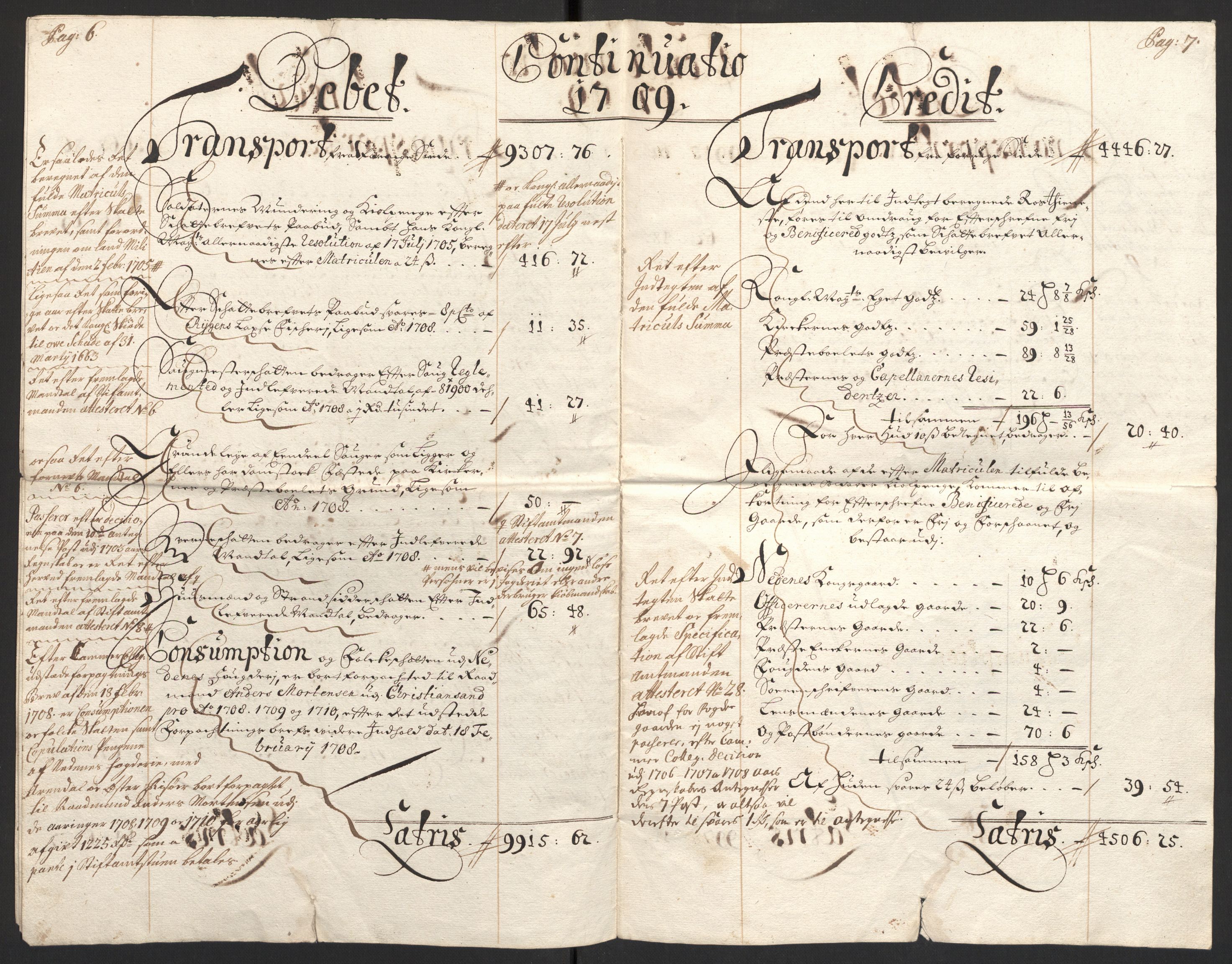 Rentekammeret inntil 1814, Reviderte regnskaper, Fogderegnskap, AV/RA-EA-4092/R39/L2318: Fogderegnskap Nedenes, 1706-1709, p. 434