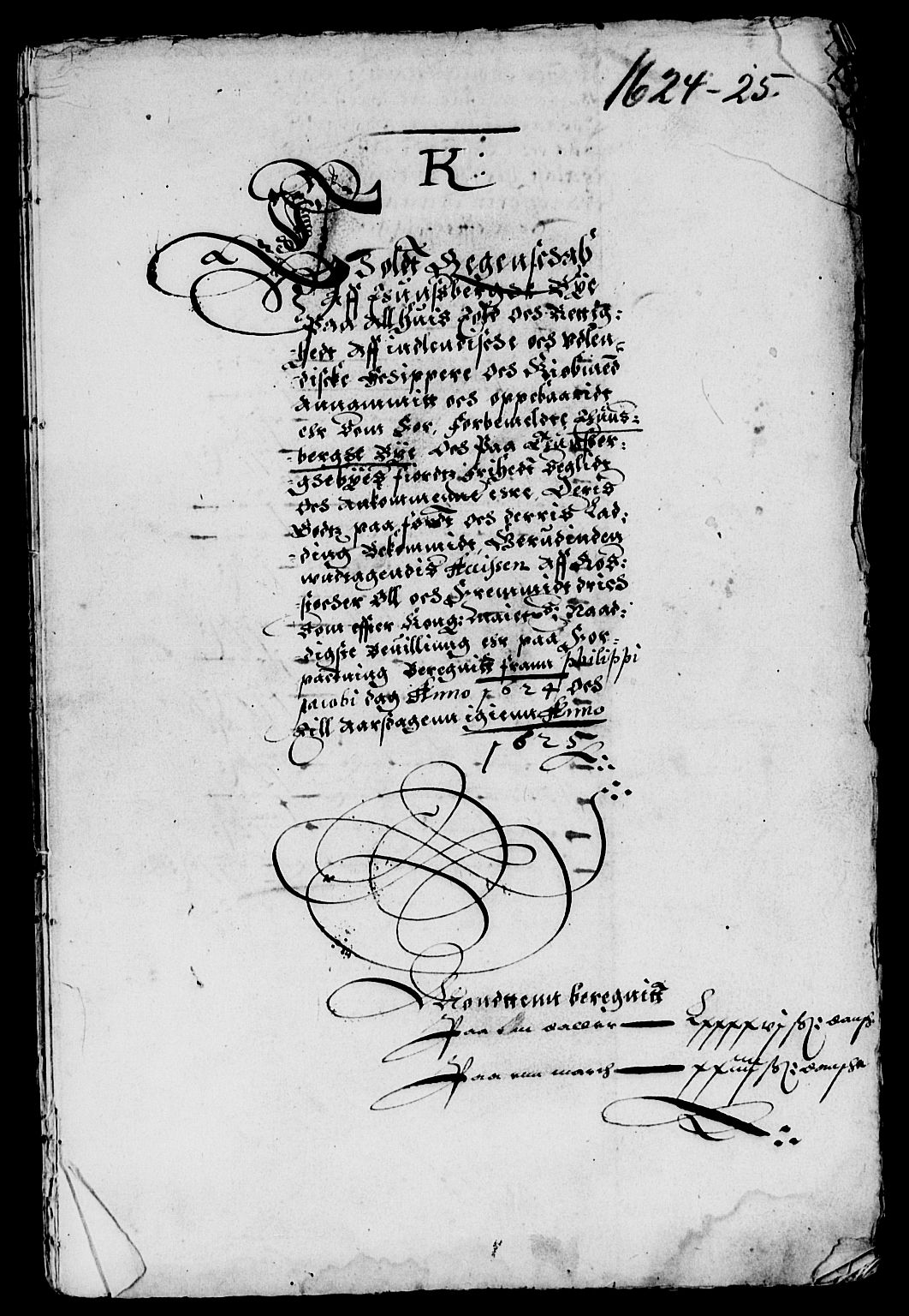Rentekammeret inntil 1814, Reviderte regnskaper, Lensregnskaper, AV/RA-EA-5023/R/Rb/Rbo/L0007: Tønsberg len, 1624-1627