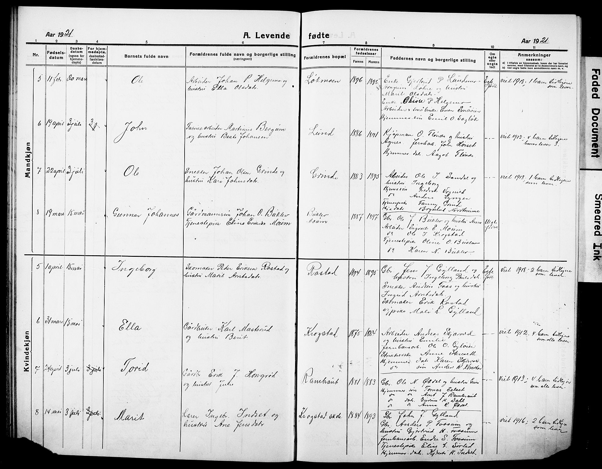 Ministerialprotokoller, klokkerbøker og fødselsregistre - Sør-Trøndelag, AV/SAT-A-1456/692/L1113: Parish register (copy) no. 692C08, 1918-1932