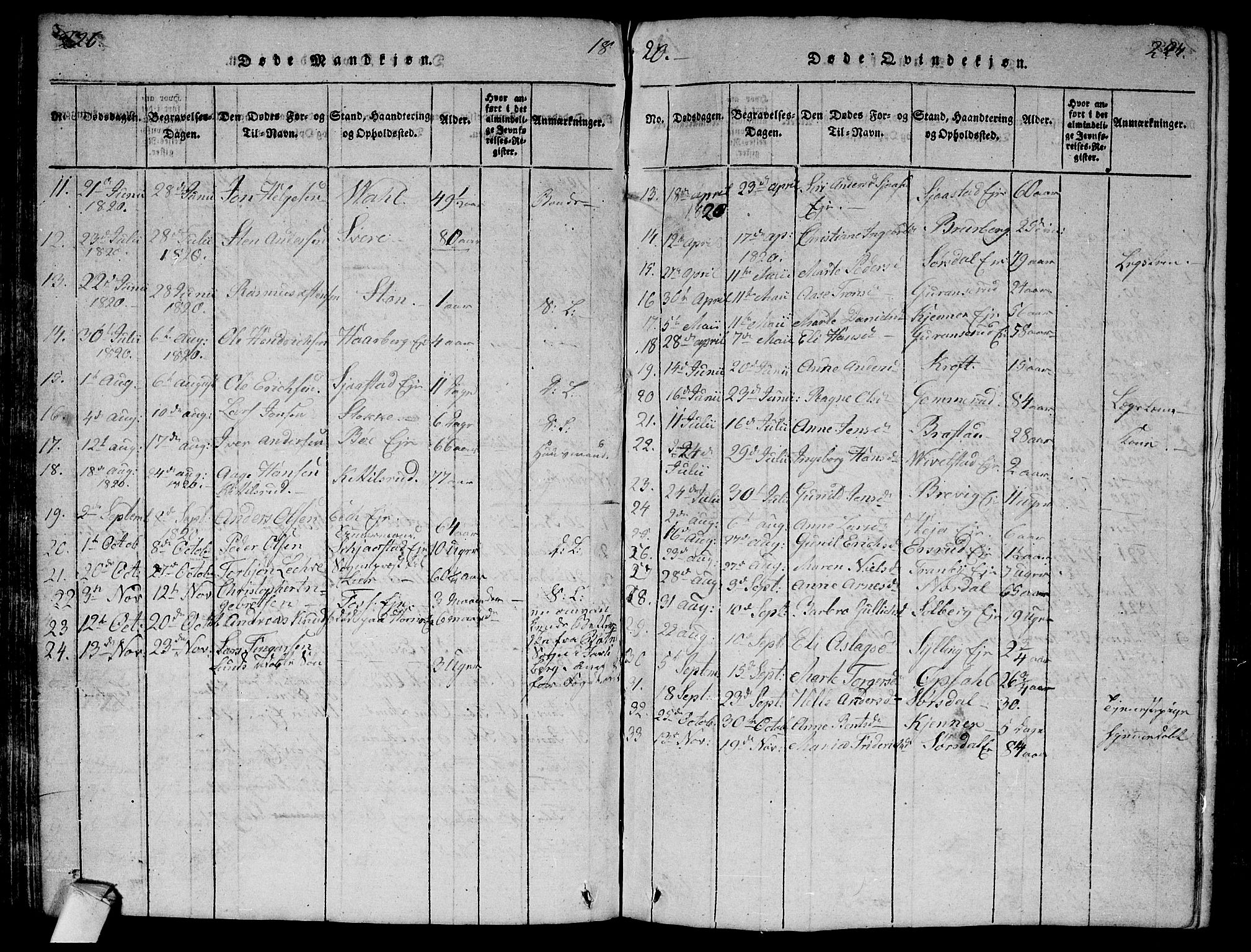 Lier kirkebøker, AV/SAKO-A-230/G/Ga/L0001: Parish register (copy) no. I 1, 1813-1824, p. 226-227