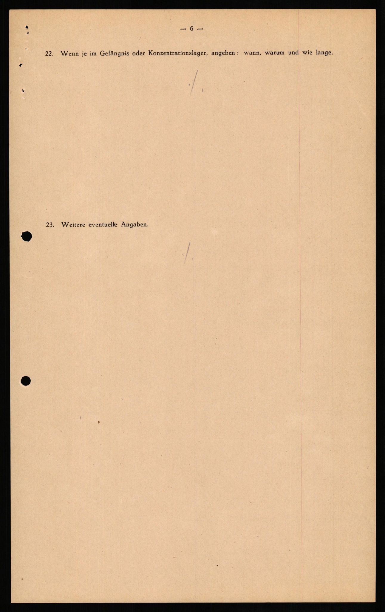 Forsvaret, Forsvarets overkommando II, RA/RAFA-3915/D/Db/L0029: CI Questionaires. Tyske okkupasjonsstyrker i Norge. Tyskere., 1945-1946, p. 49