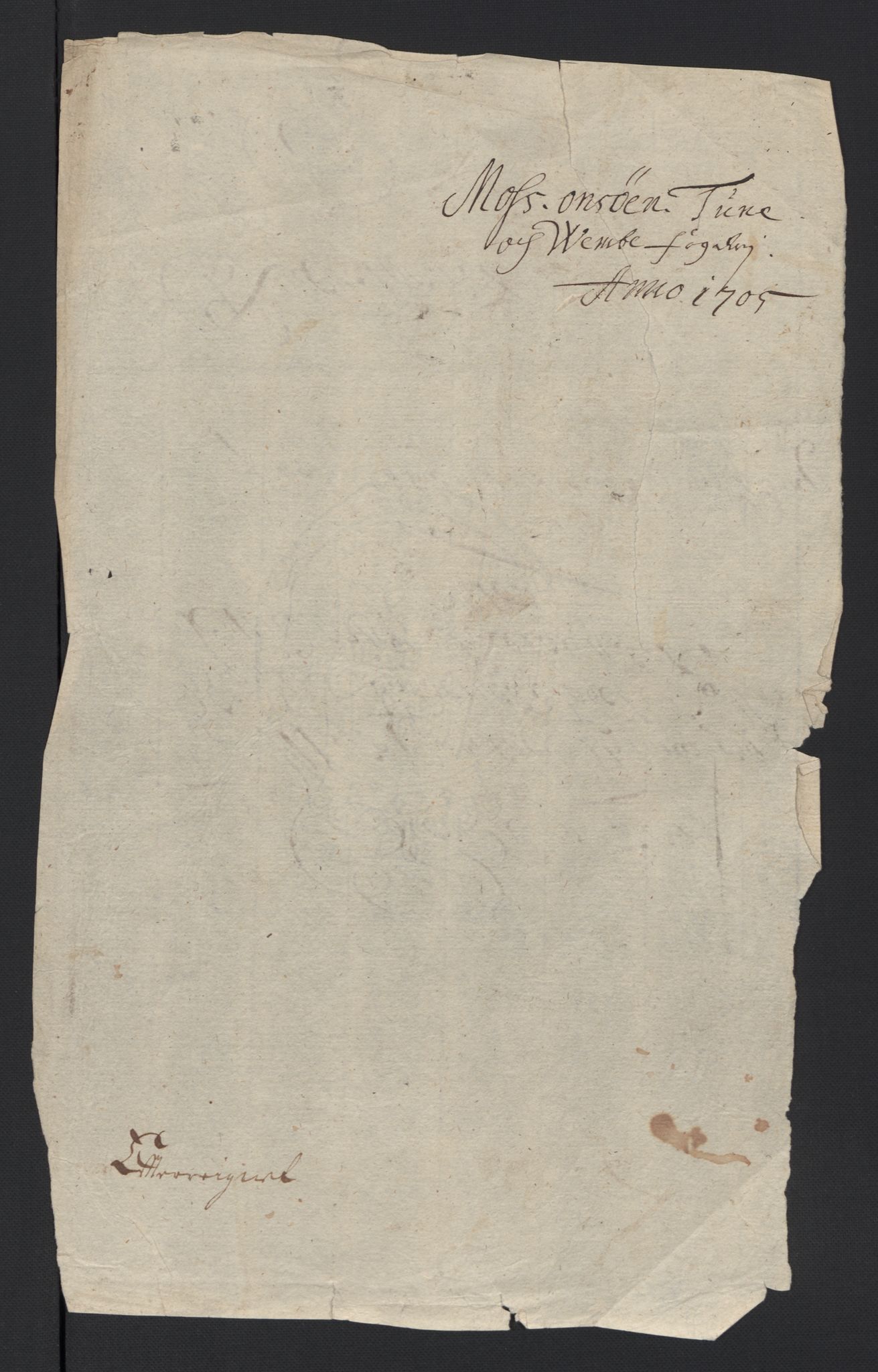 Rentekammeret inntil 1814, Reviderte regnskaper, Fogderegnskap, AV/RA-EA-4092/R04/L0133: Fogderegnskap Moss, Onsøy, Tune, Veme og Åbygge, 1705-1706, p. 22