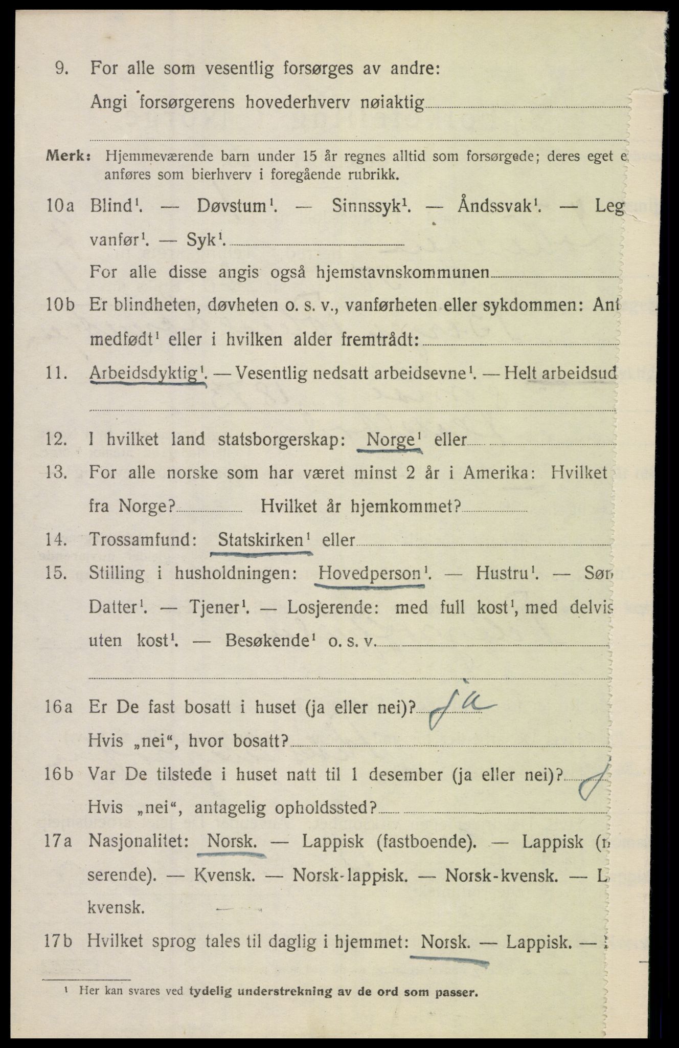 SAT, 1920 census for Lødingen, 1920, p. 4708