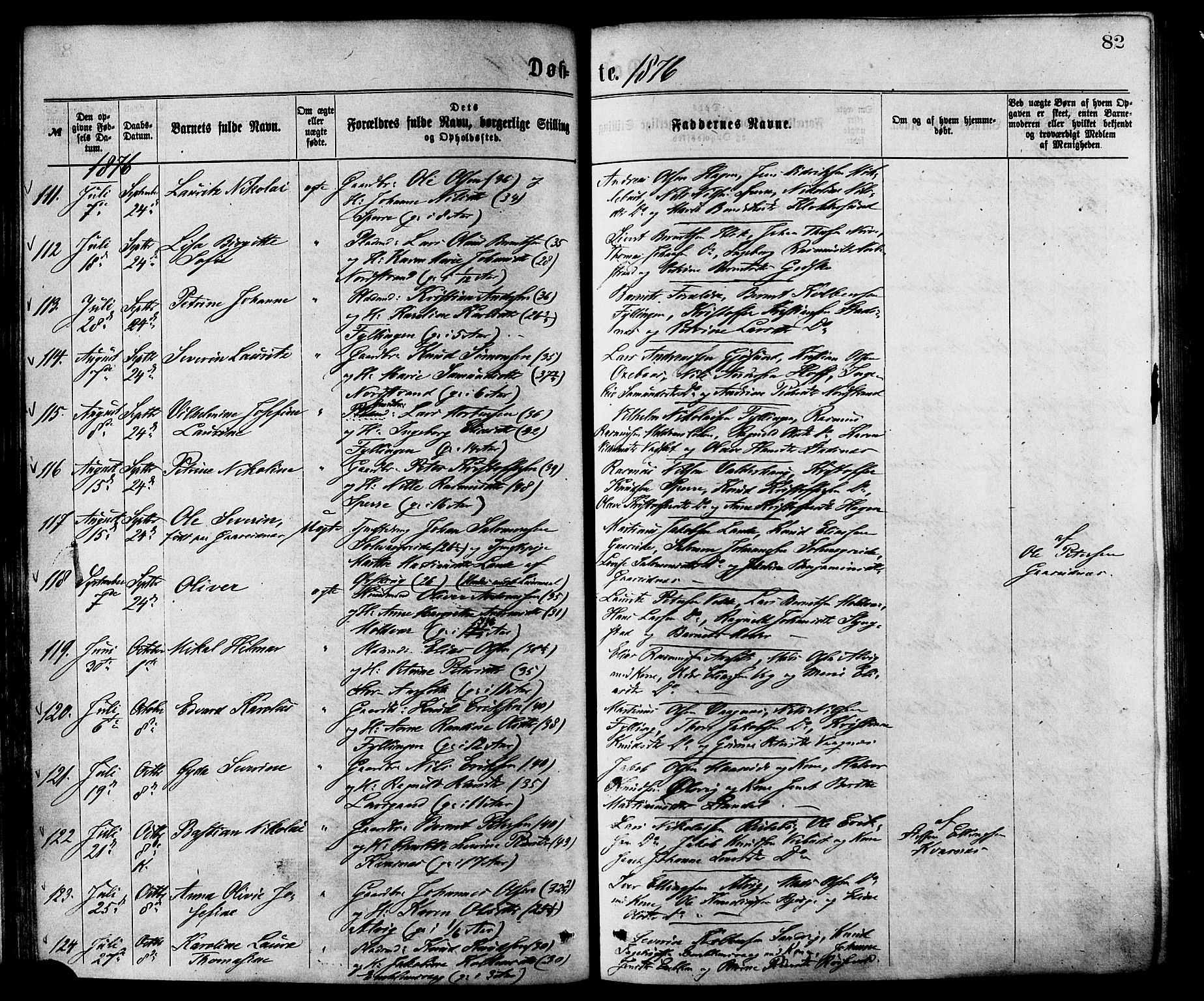 Ministerialprotokoller, klokkerbøker og fødselsregistre - Møre og Romsdal, AV/SAT-A-1454/528/L0400: Parish register (official) no. 528A11, 1871-1879, p. 82