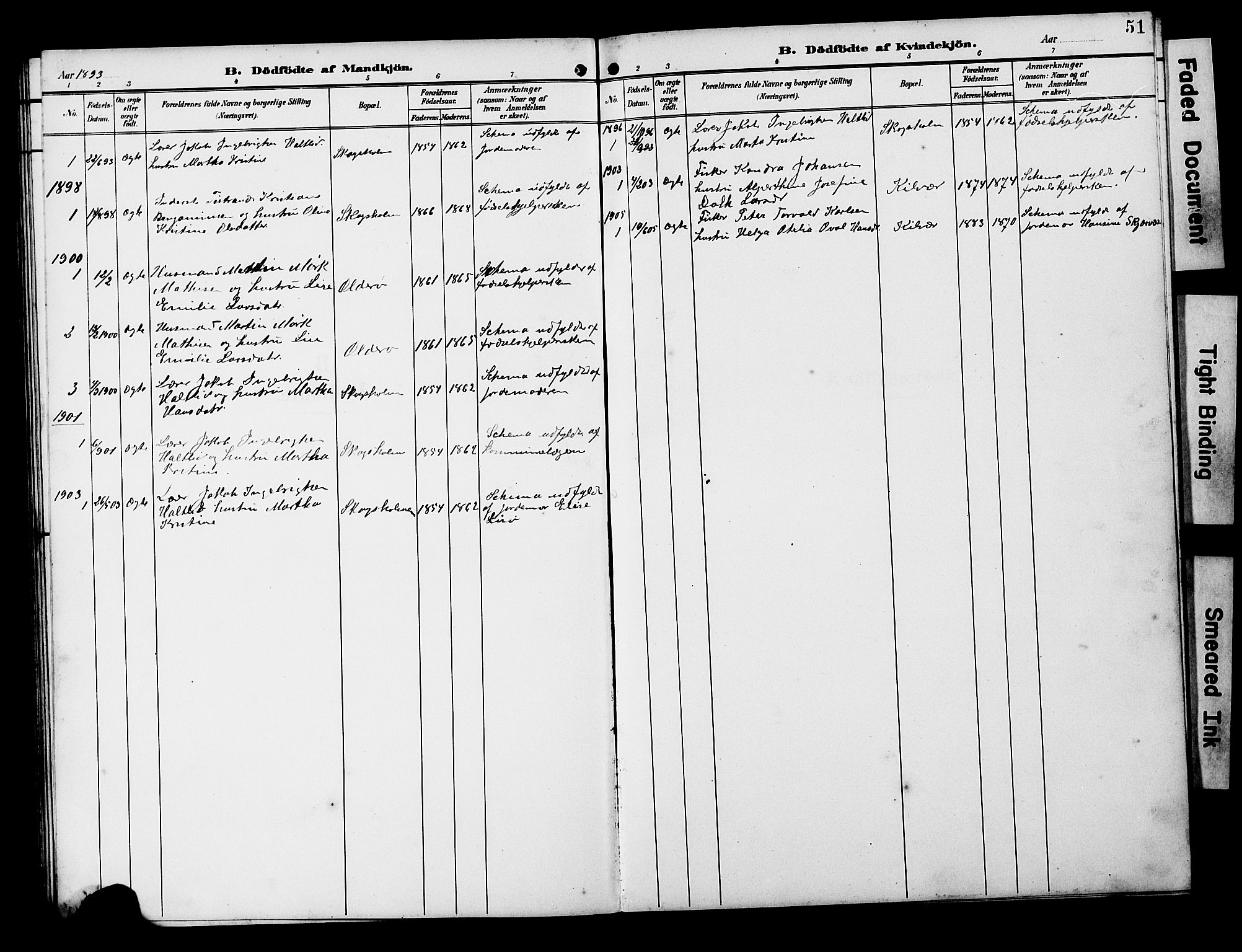 Ministerialprotokoller, klokkerbøker og fødselsregistre - Nordland, SAT/A-1459/818/L0273: Parish register (copy) no. 818C01, 1893-1928, p. 51