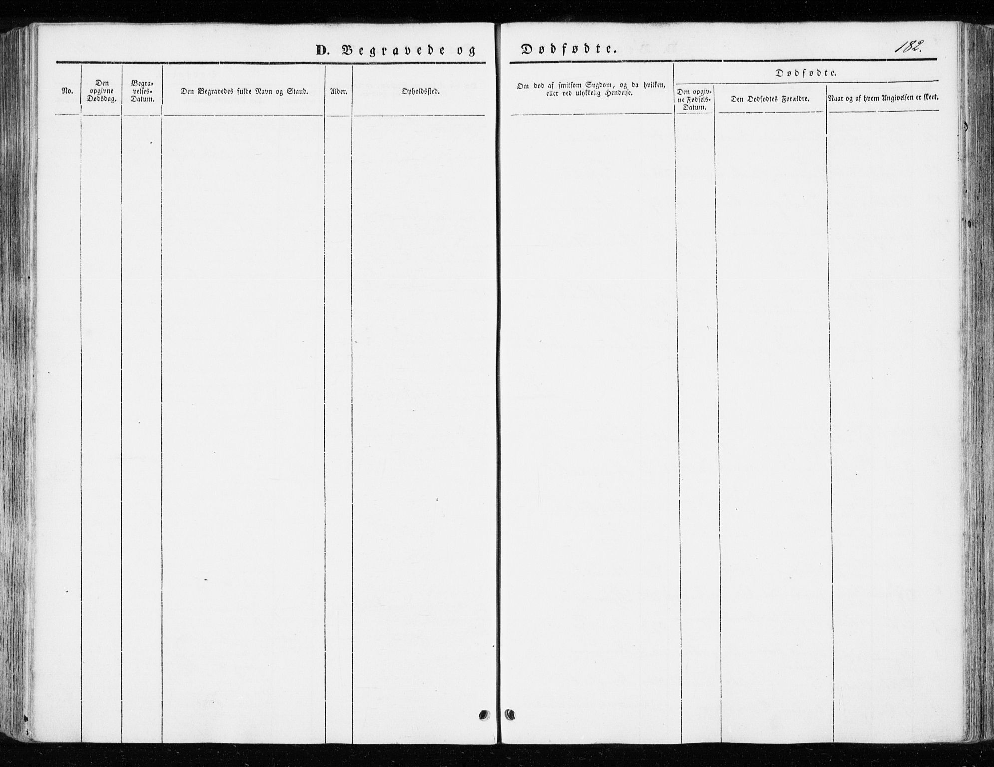 Ministerialprotokoller, klokkerbøker og fødselsregistre - Sør-Trøndelag, SAT/A-1456/655/L0677: Parish register (official) no. 655A06, 1847-1860, p. 182