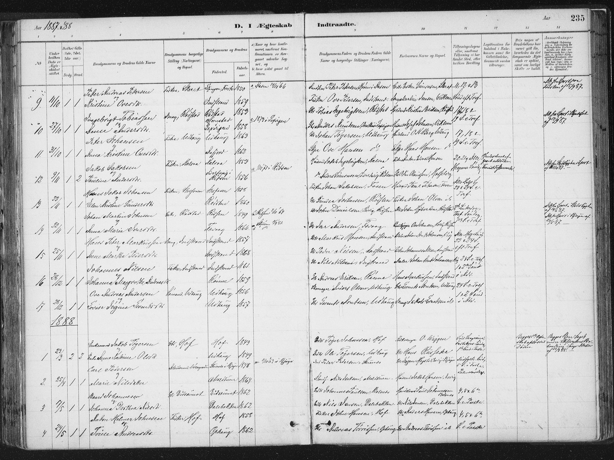 Ministerialprotokoller, klokkerbøker og fødselsregistre - Sør-Trøndelag, SAT/A-1456/659/L0739: Parish register (official) no. 659A09, 1879-1893, p. 235
