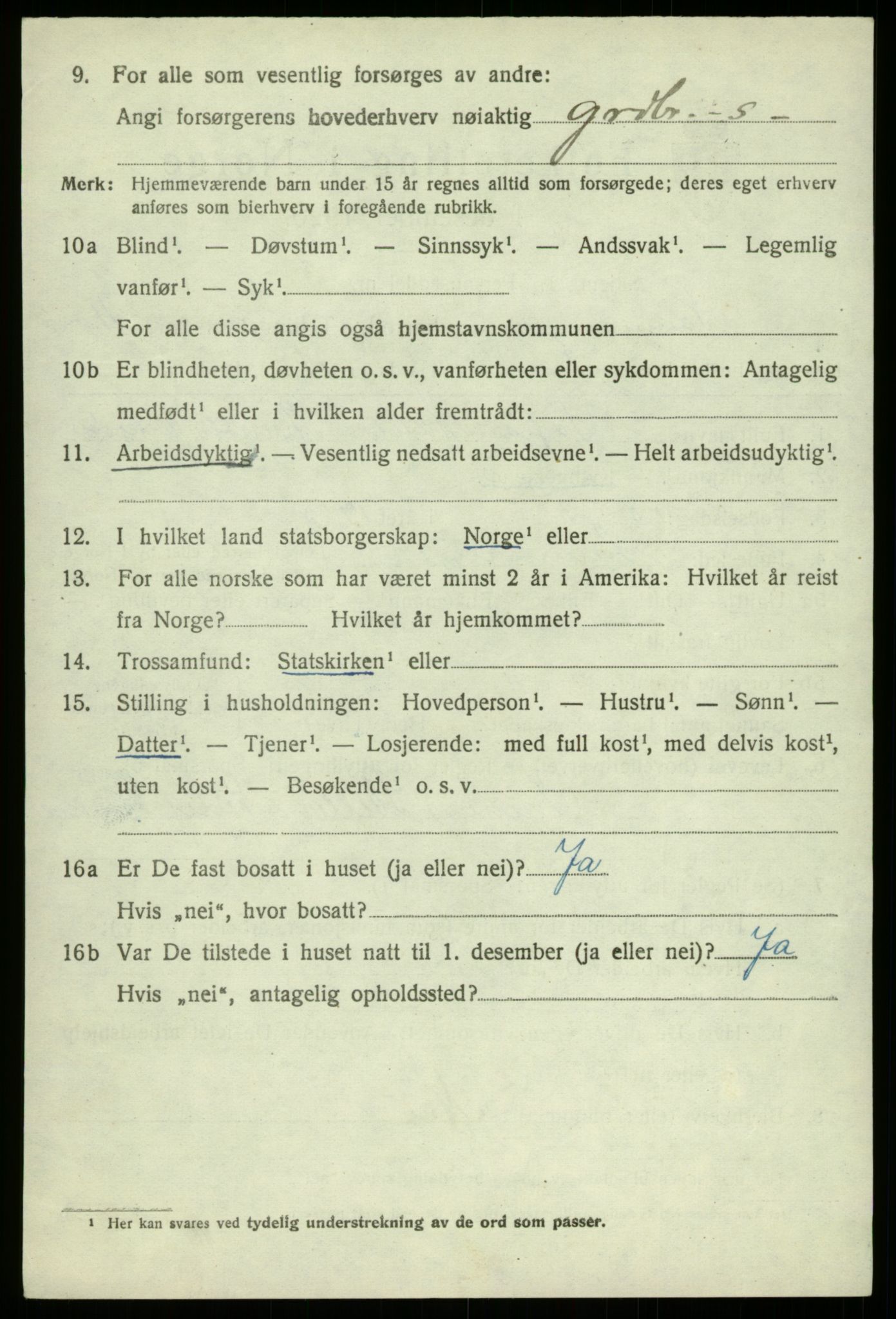 SAB, 1920 census for Samnanger, 1920, p. 4228