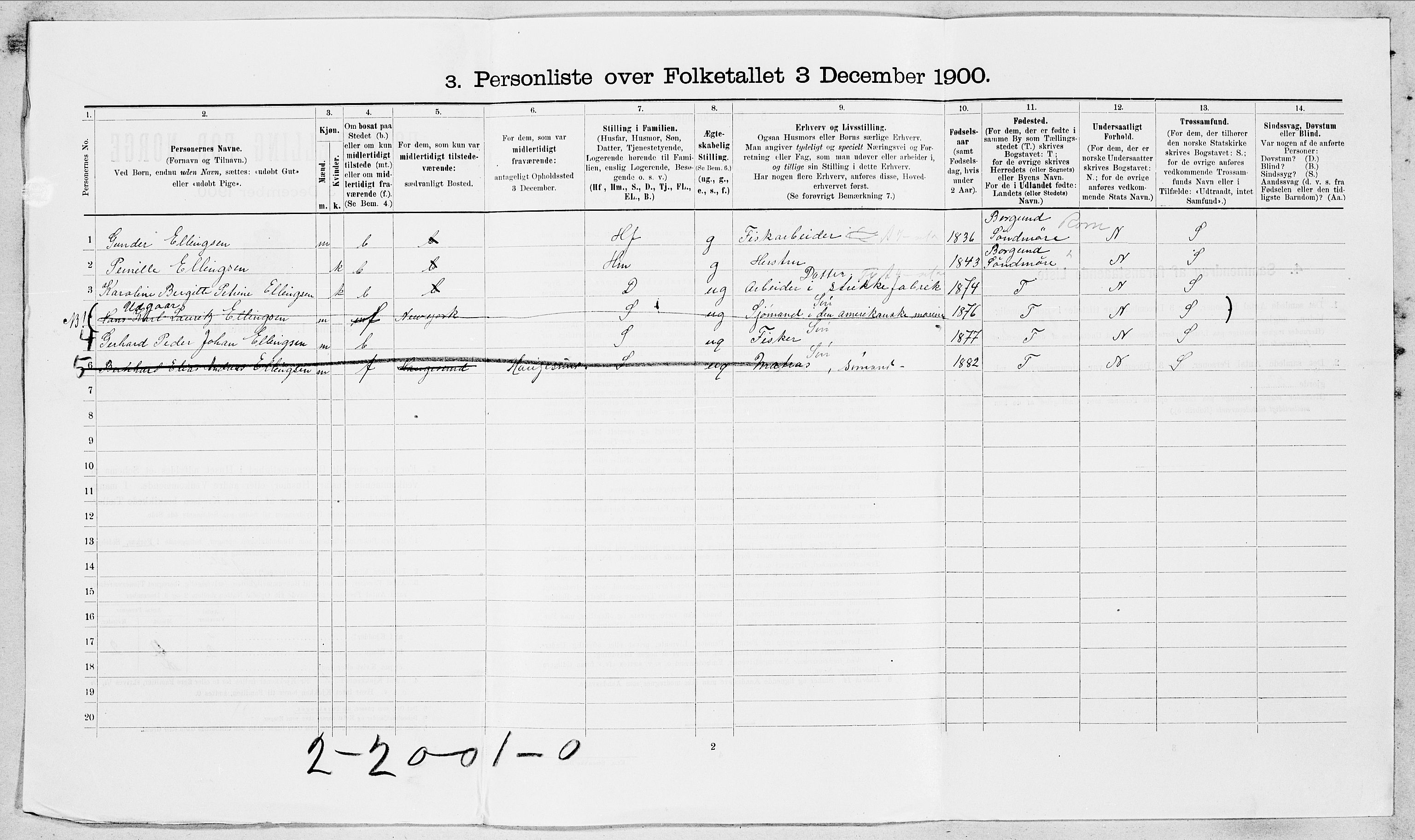 SAT, 1900 census for Ålesund, 1900, p. 4669