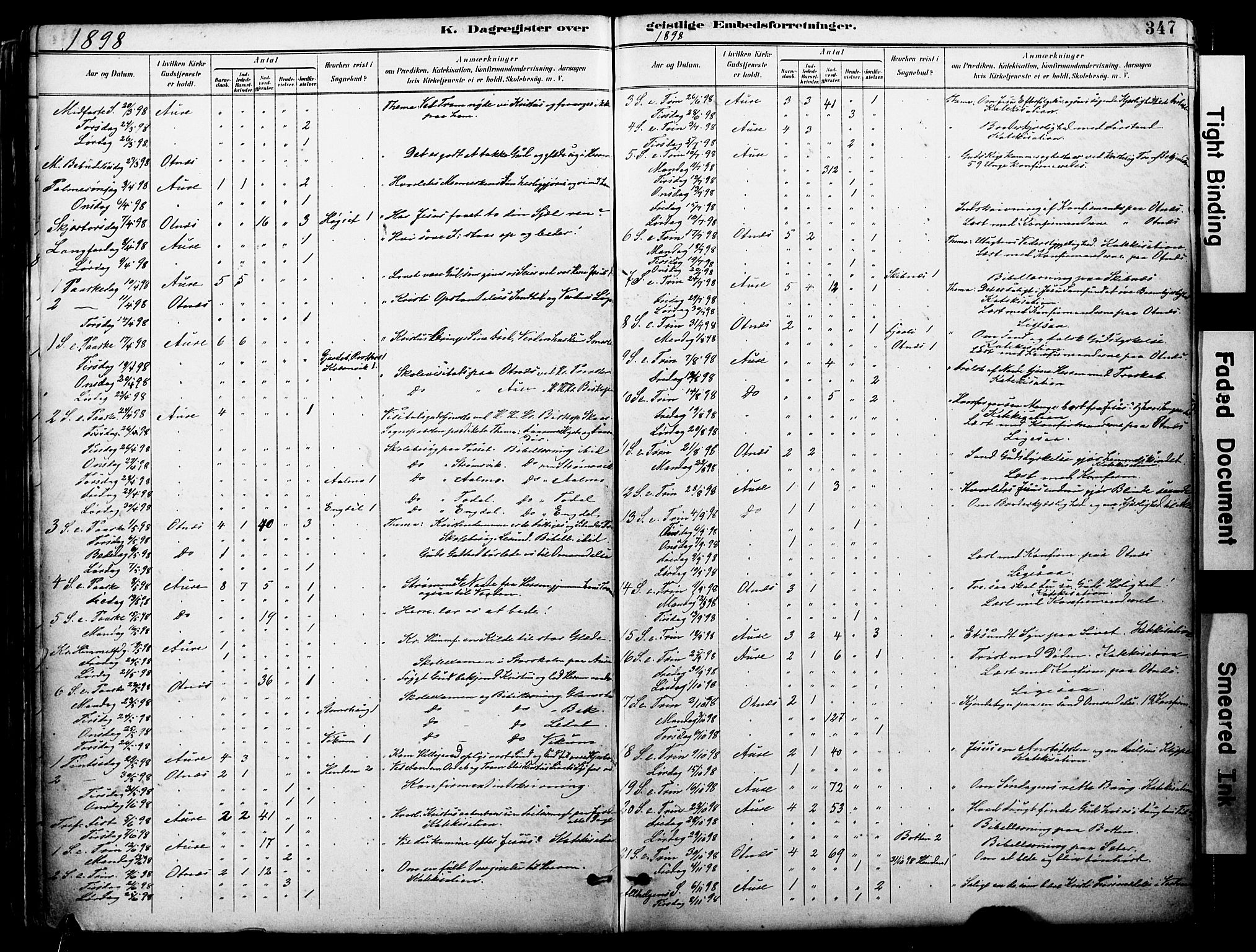 Ministerialprotokoller, klokkerbøker og fødselsregistre - Møre og Romsdal, AV/SAT-A-1454/578/L0907: Parish register (official) no. 578A06, 1887-1904, p. 347