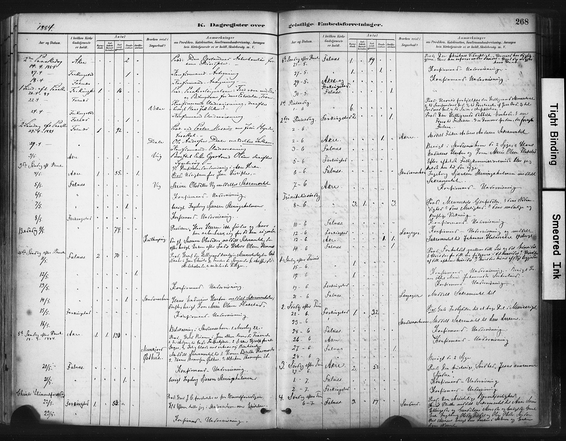 Skudenes sokneprestkontor, AV/SAST-A -101849/H/Ha/Haa/L0009: Parish register (official) no. A 6, 1882-1912, p. 268