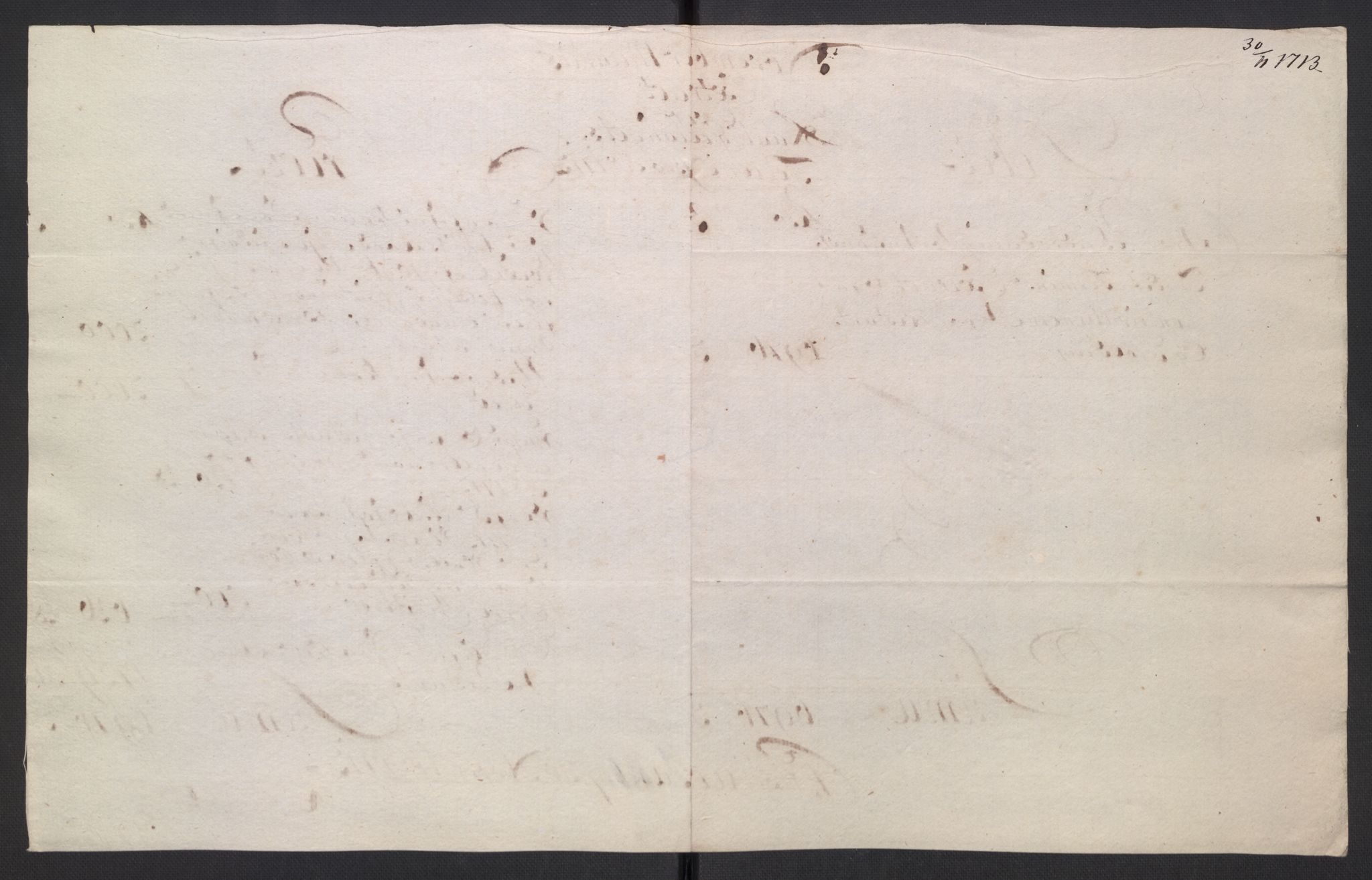 Stattholderembetet 1572-1771, AV/RA-EA-2870/El/L0054/0001: Forskjellige pakkesaker / Ekstrakter av stiftamtstueregnskap og fogderegnskap, 1712-1715, p. 36