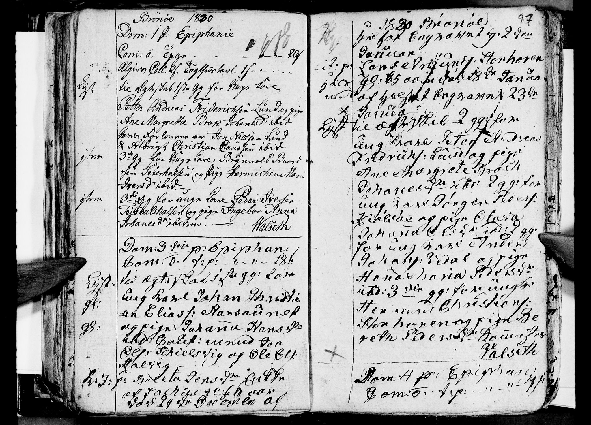 Ministerialprotokoller, klokkerbøker og fødselsregistre - Nordland, SAT/A-1459/813/L0210: Parish register (copy) no. 813C02, 1825-1836, p. 97