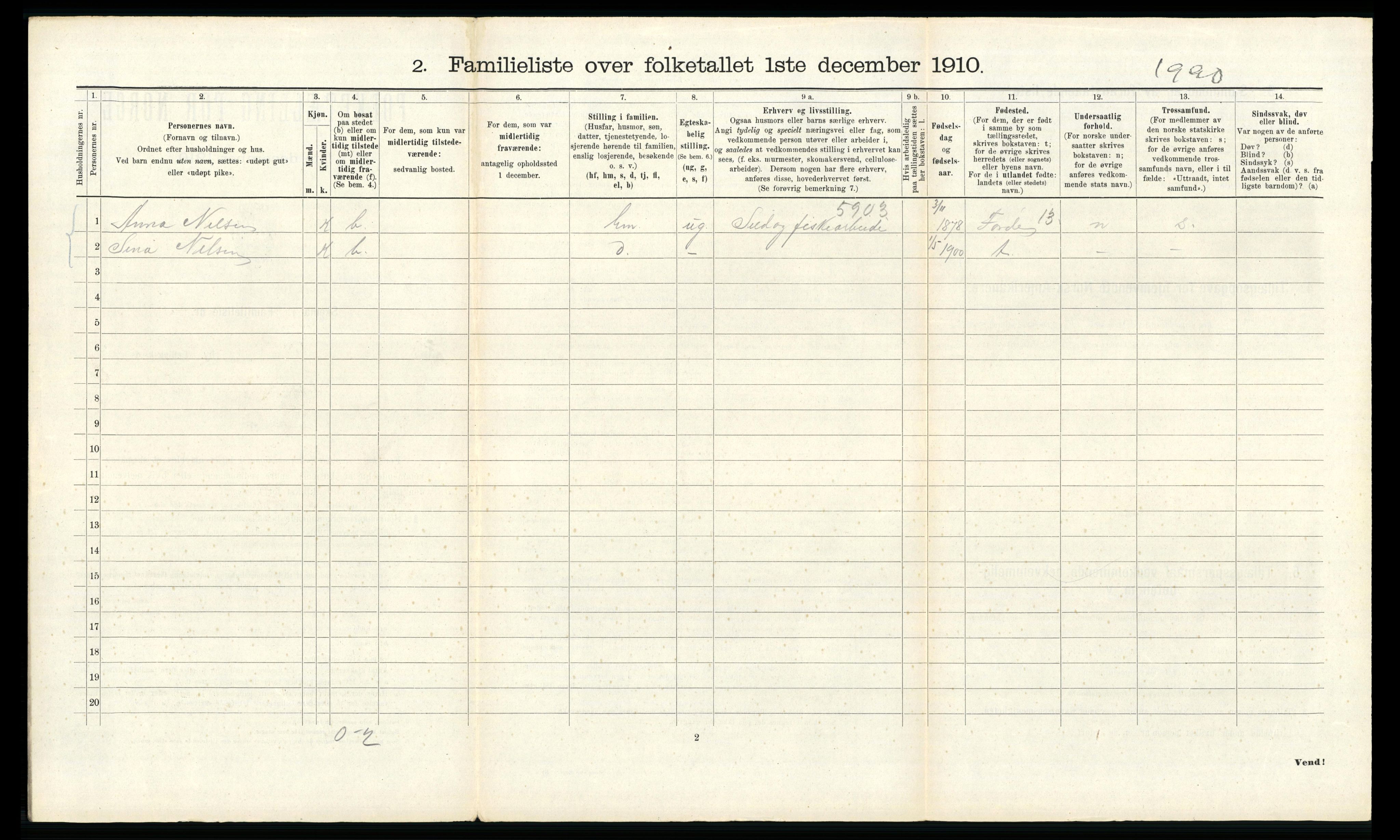 RA, 1910 census for Bergen, 1910, p. 42164