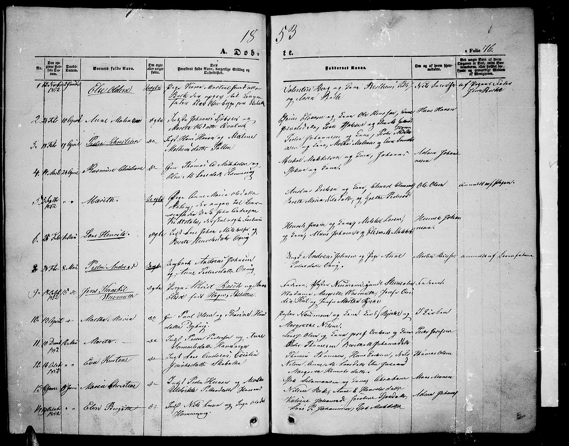 Lyngen sokneprestembete, SATØ/S-1289/H/He/Heb/L0002klokker: Parish register (copy) no. 2, 1839-1860, p. 76