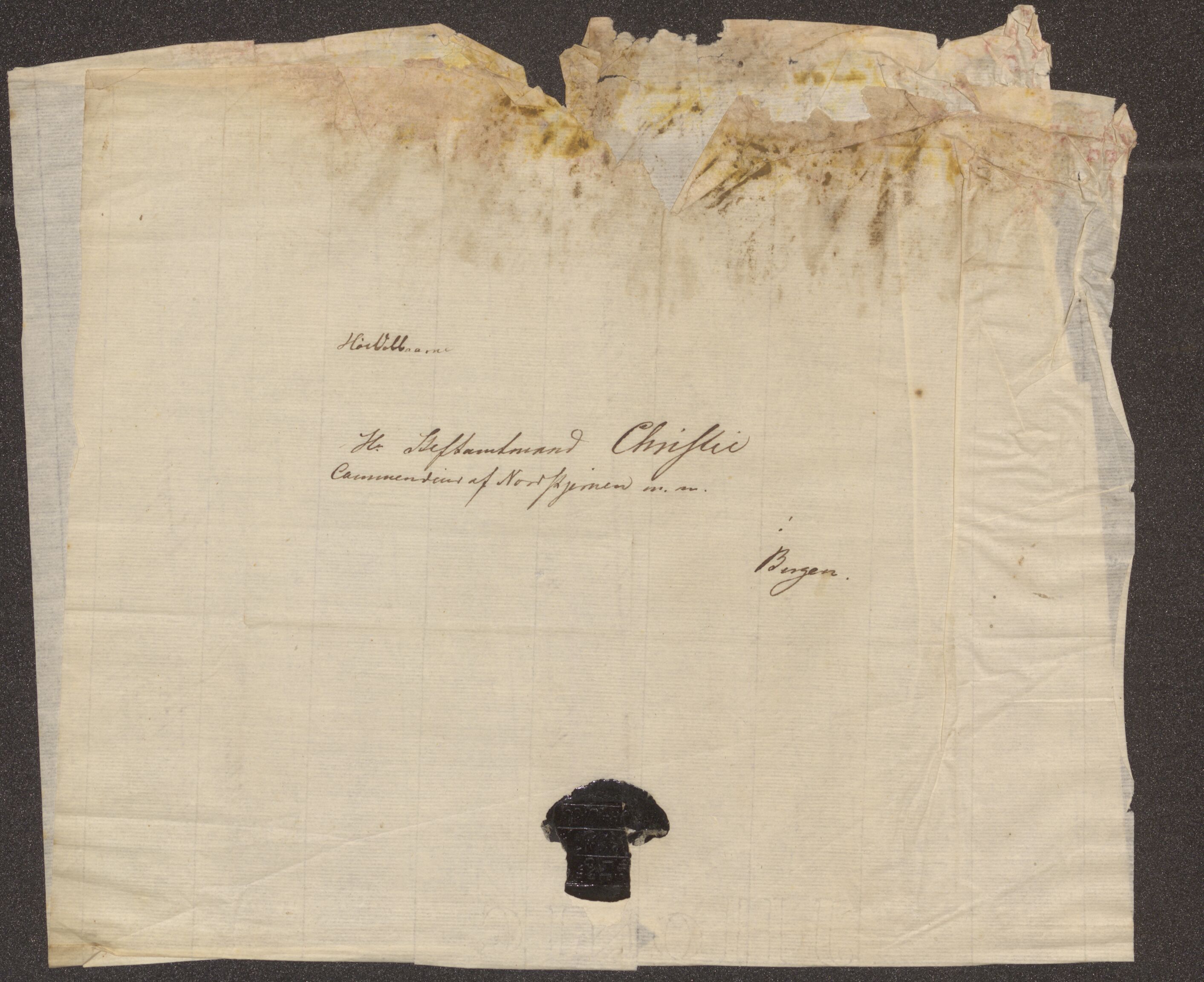 Bergens Museum, UMB/A007/D/Da/L0008/0003: Brevsamling 1836 / Brevsamling 1836, 1836