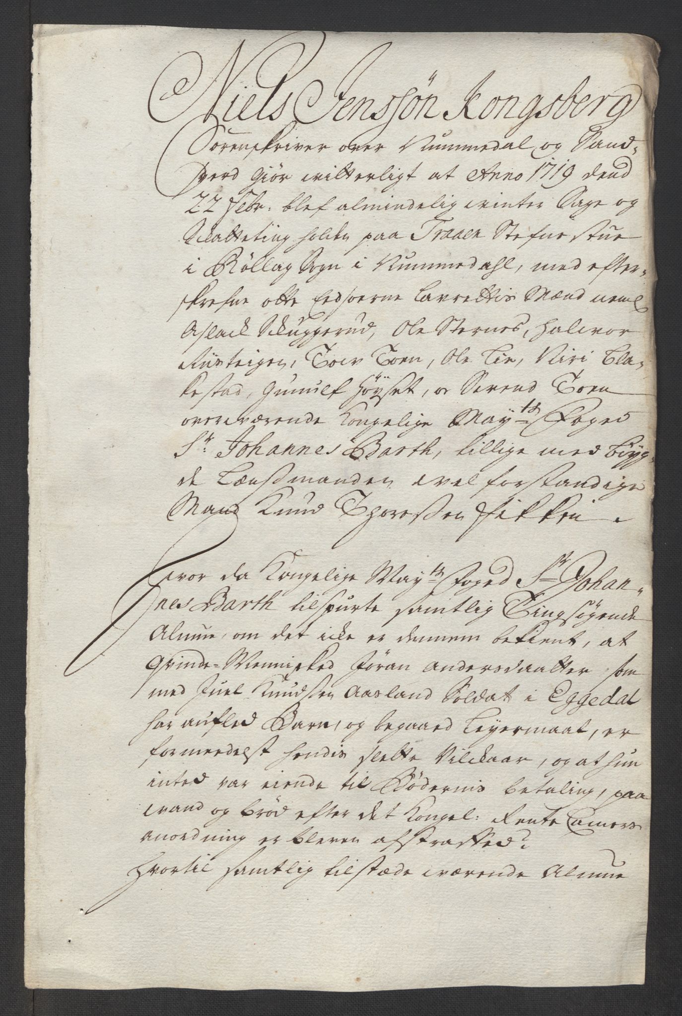 Rentekammeret inntil 1814, Reviderte regnskaper, Fogderegnskap, RA/EA-4092/R24/L1594: Fogderegnskap Numedal og Sandsvær, 1718, p. 286