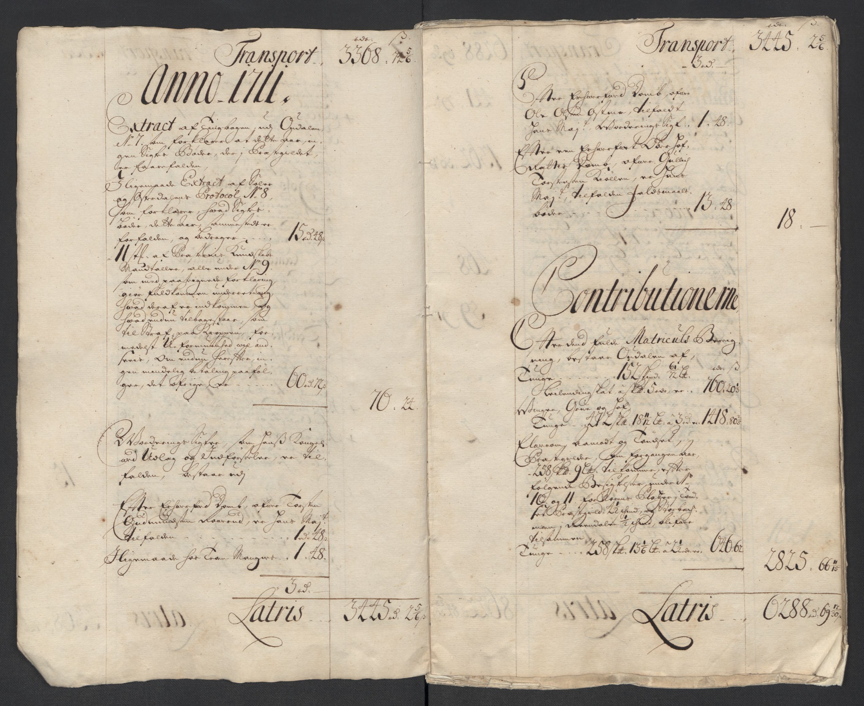 Rentekammeret inntil 1814, Reviderte regnskaper, Fogderegnskap, RA/EA-4092/R13/L0848: Fogderegnskap Solør, Odal og Østerdal, 1711, p. 7
