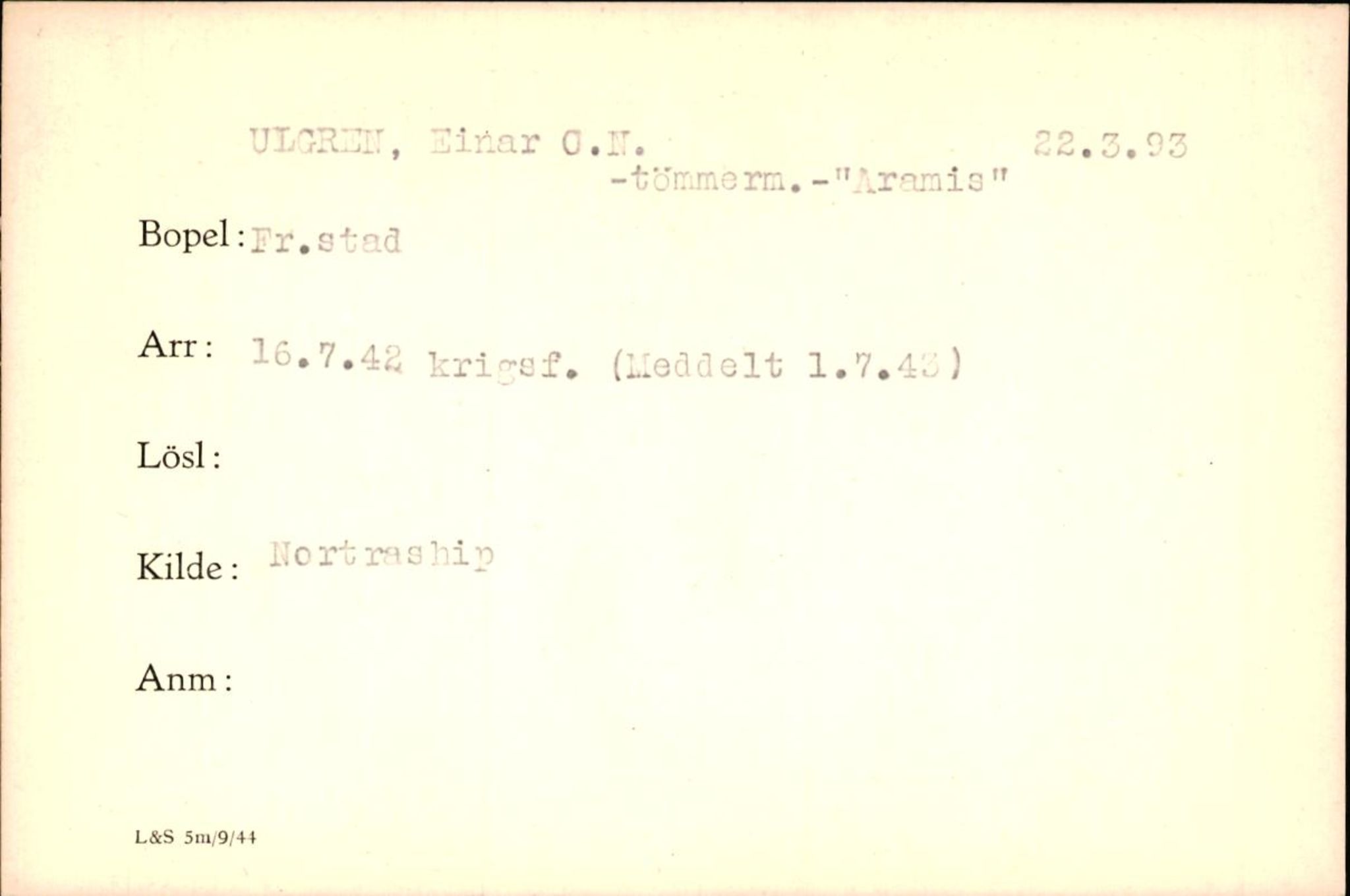 Forsvaret, Forsvarets krigshistoriske avdeling, AV/RA-RAFA-2017/Y/Yf/L0200: II-C-11-2102  -  Norske krigsfanger i Tyskland, 1940-1945, p. 1091