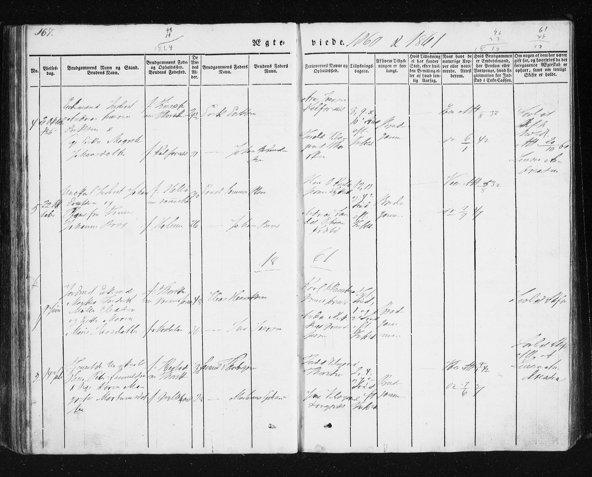 Berg sokneprestkontor, SATØ/S-1318/G/Ga/Gab/L0011klokker: Parish register (copy) no. 11, 1833-1878, p. 167