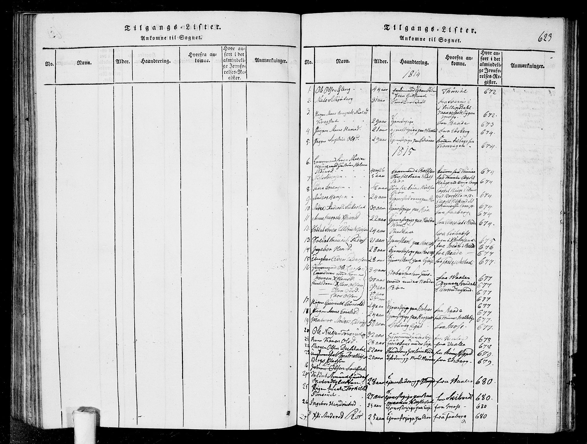 Rygge prestekontor Kirkebøker, SAO/A-10084b/G/Ga/L0001: Parish register (copy) no. 1, 1814-1871, p. 622-623