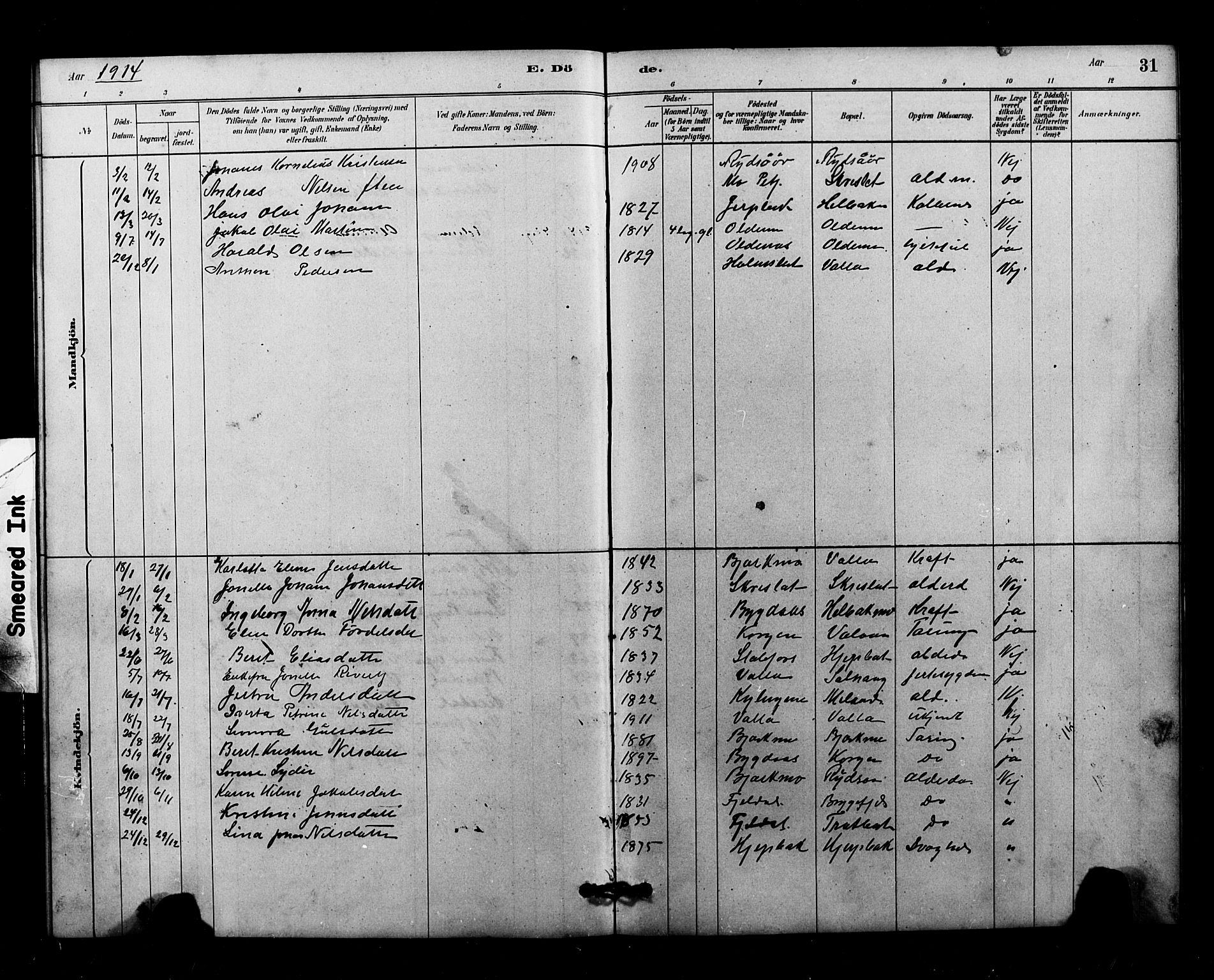 Ministerialprotokoller, klokkerbøker og fødselsregistre - Nordland, SAT/A-1459/826/L0382: Parish register (copy) no. 826C02, 1879-1914, p. 31