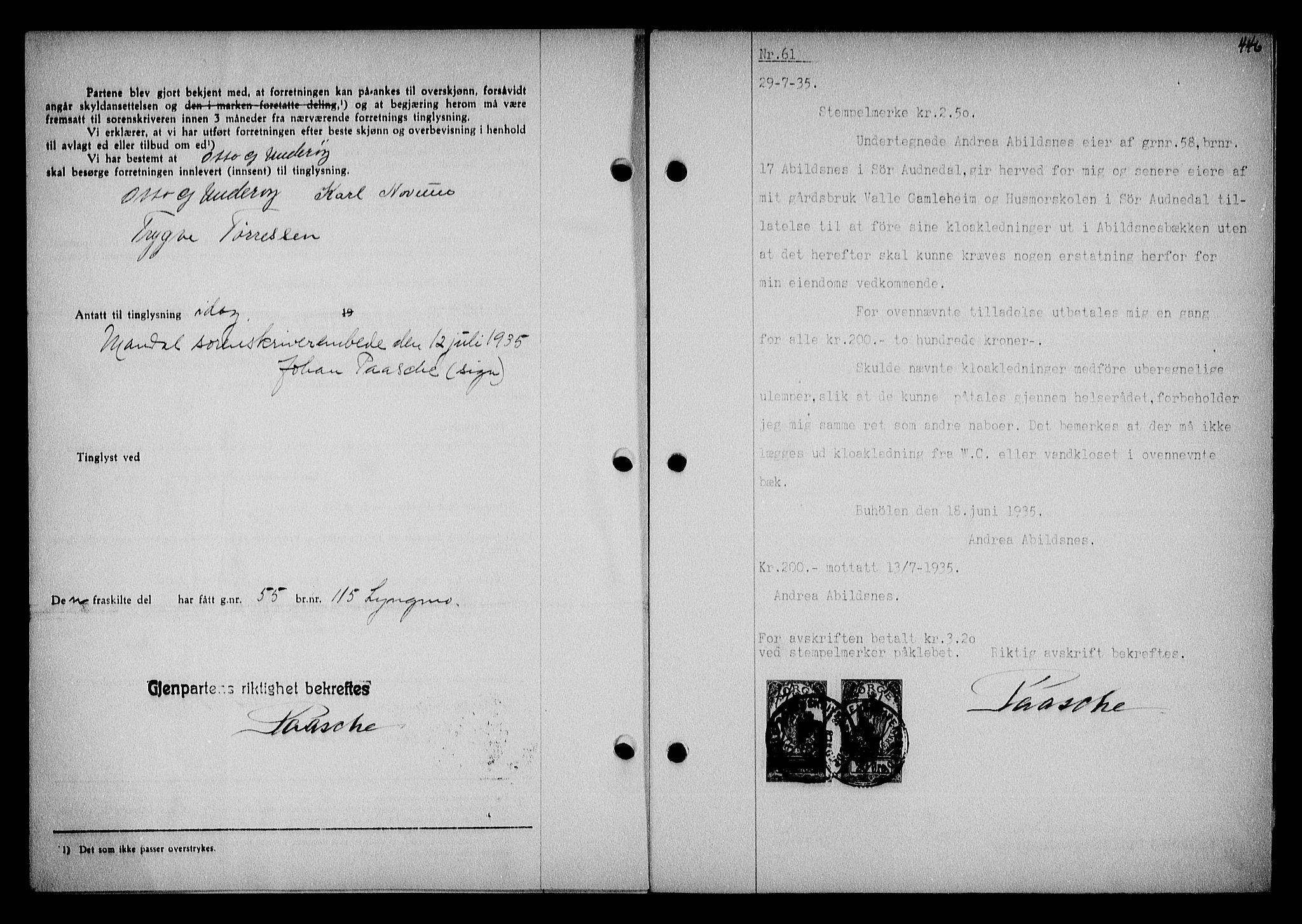 Mandal sorenskriveri, SAK/1221-0005/001/G/Gb/Gba/L0068: Mortgage book no. A-5, 1934-1935, Deed date: 29.07.1935